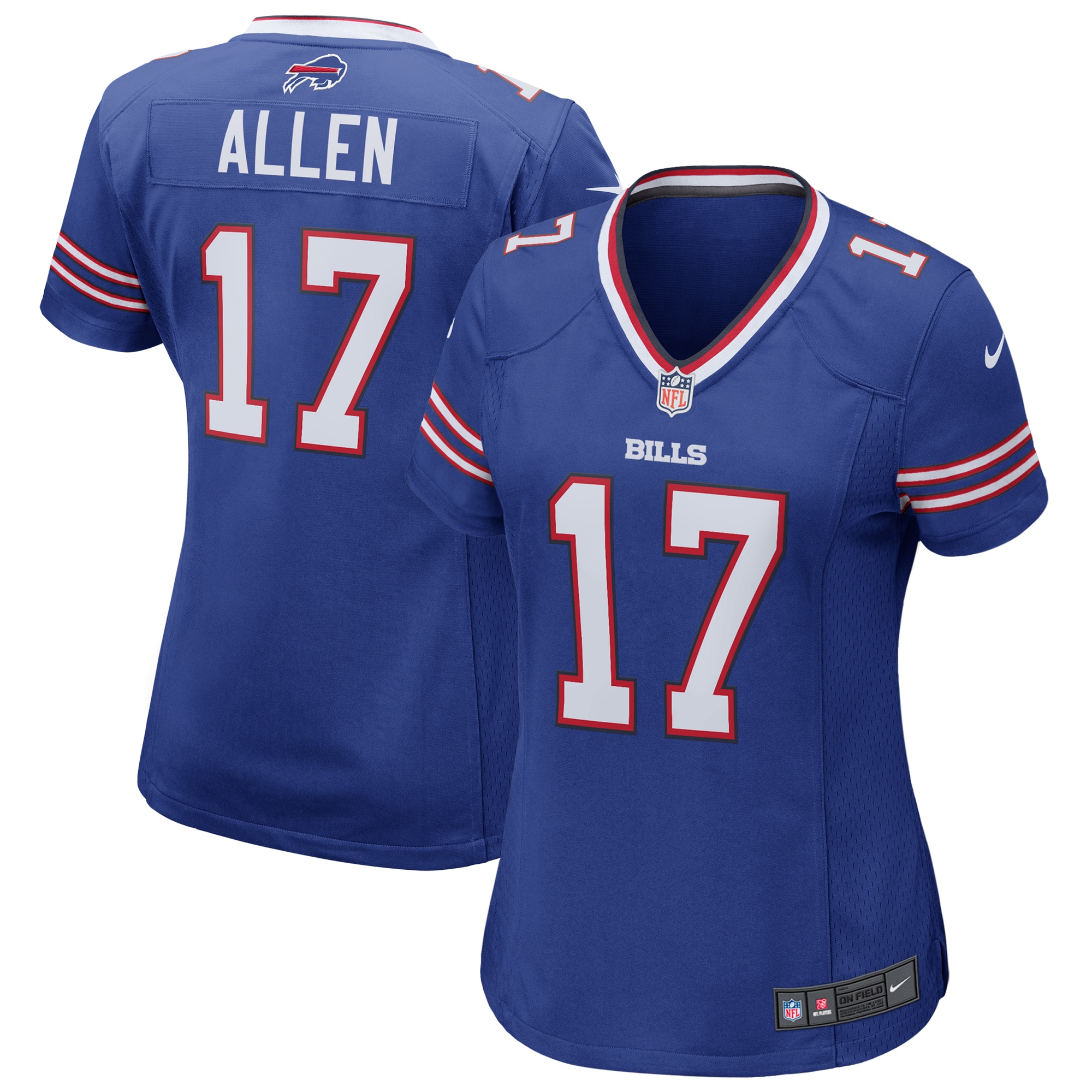 Women's Josh Allen Royal Buffalo Bills Game Jersey Js8337