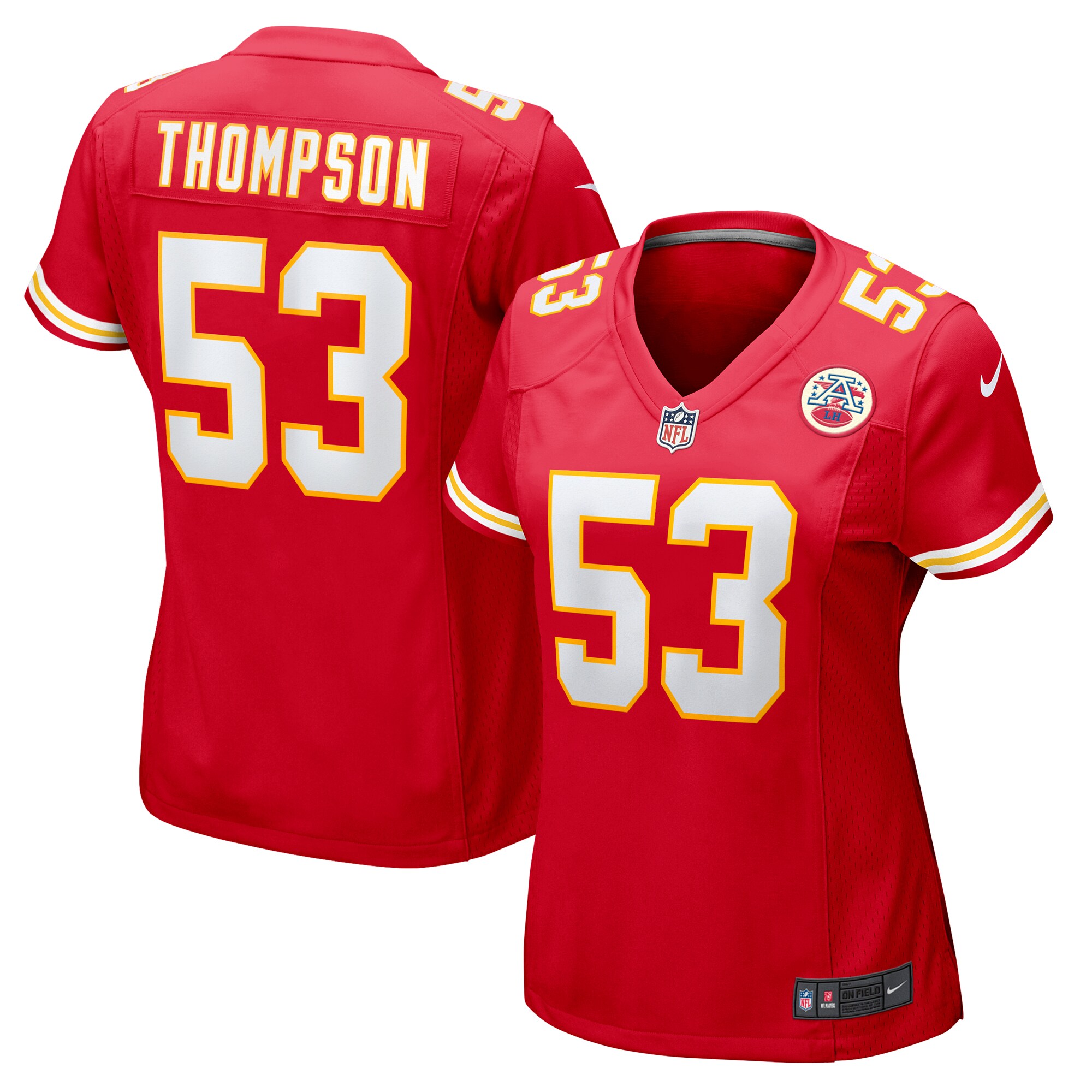 Women's Kansas City Chiefs Bj Thompson Red Game Jersey Js4545