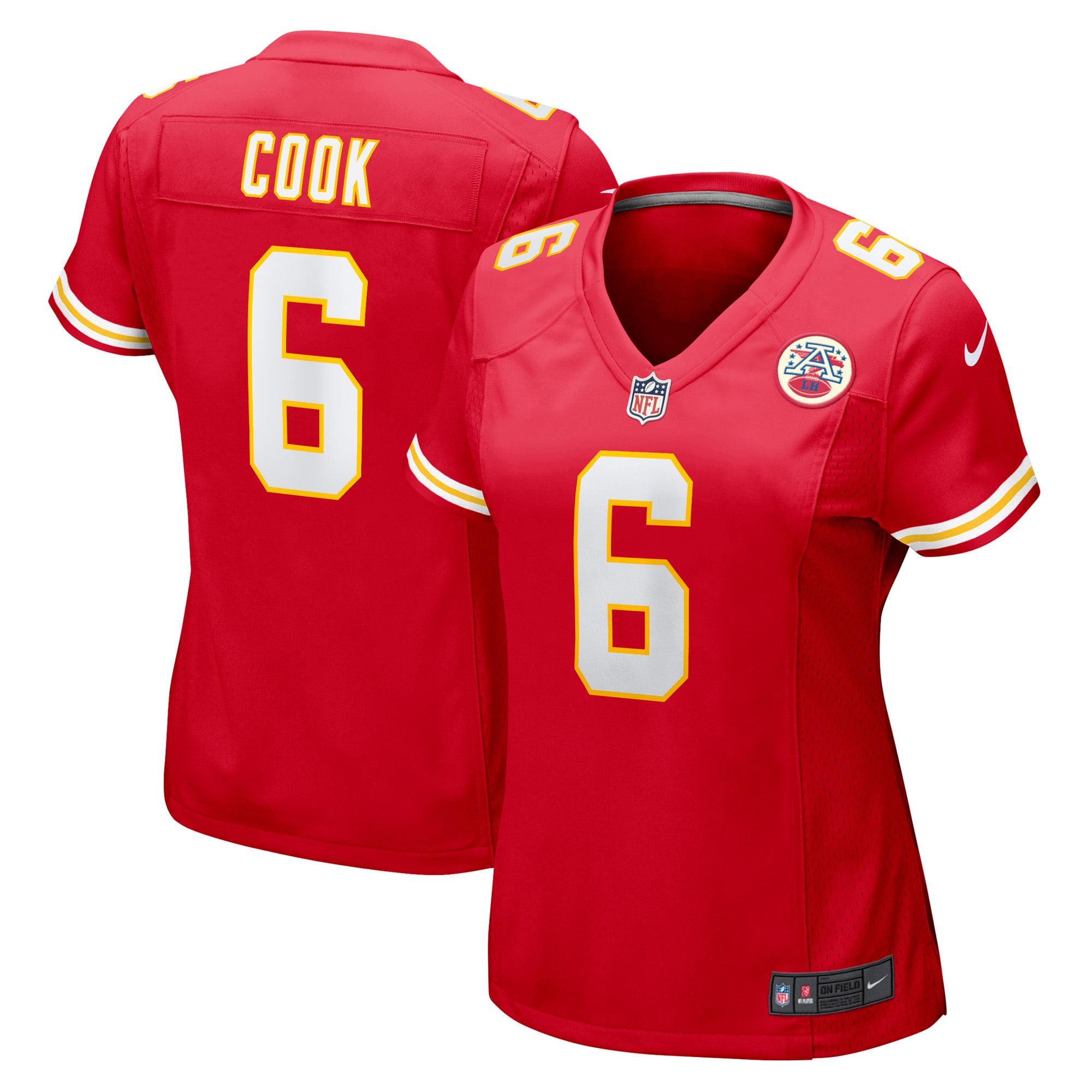 Women's Kansas City Chiefs Bryan Cook Red Game Player Jersey Js8087