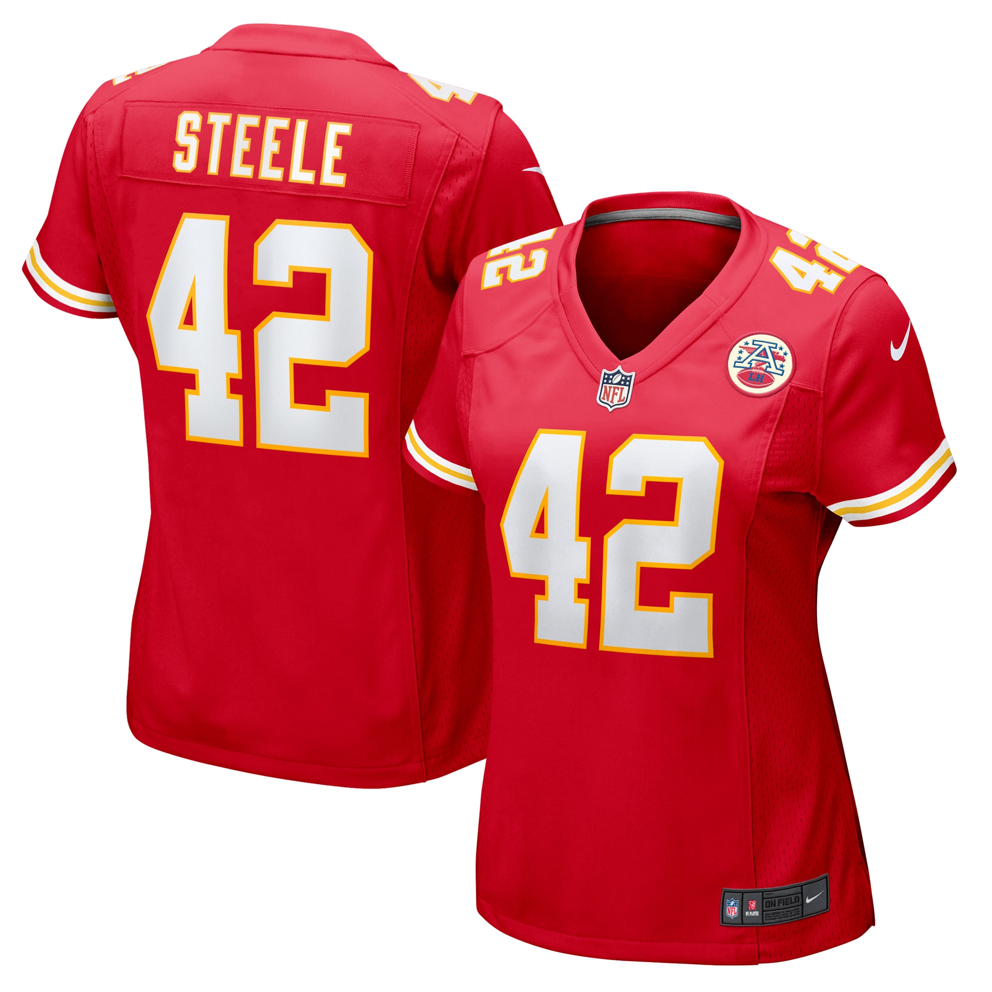 Women's Kansas City Chiefs Carson Steele Red Game Jersey Js3659