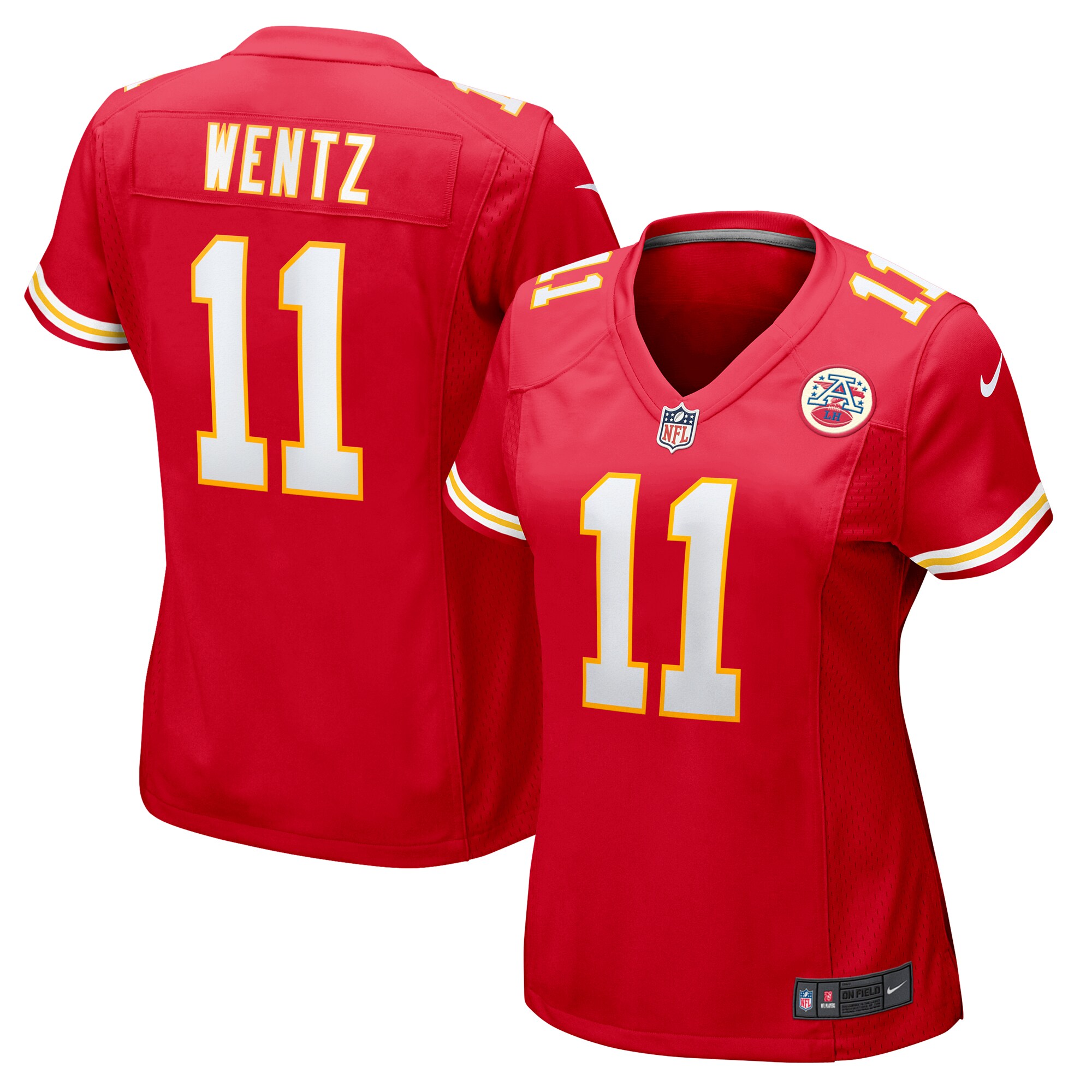 Women's Kansas City Chiefs Carson Wentz Red Game Jersey Js6524