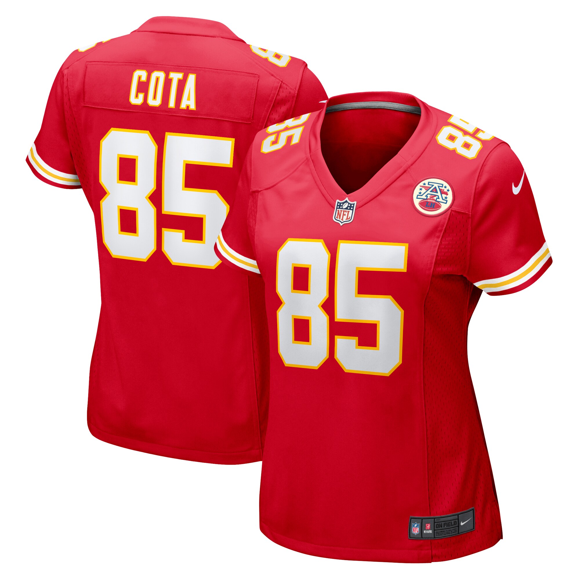 Women's Kansas City Chiefs Chase Cota Red Game Jersey Js4658