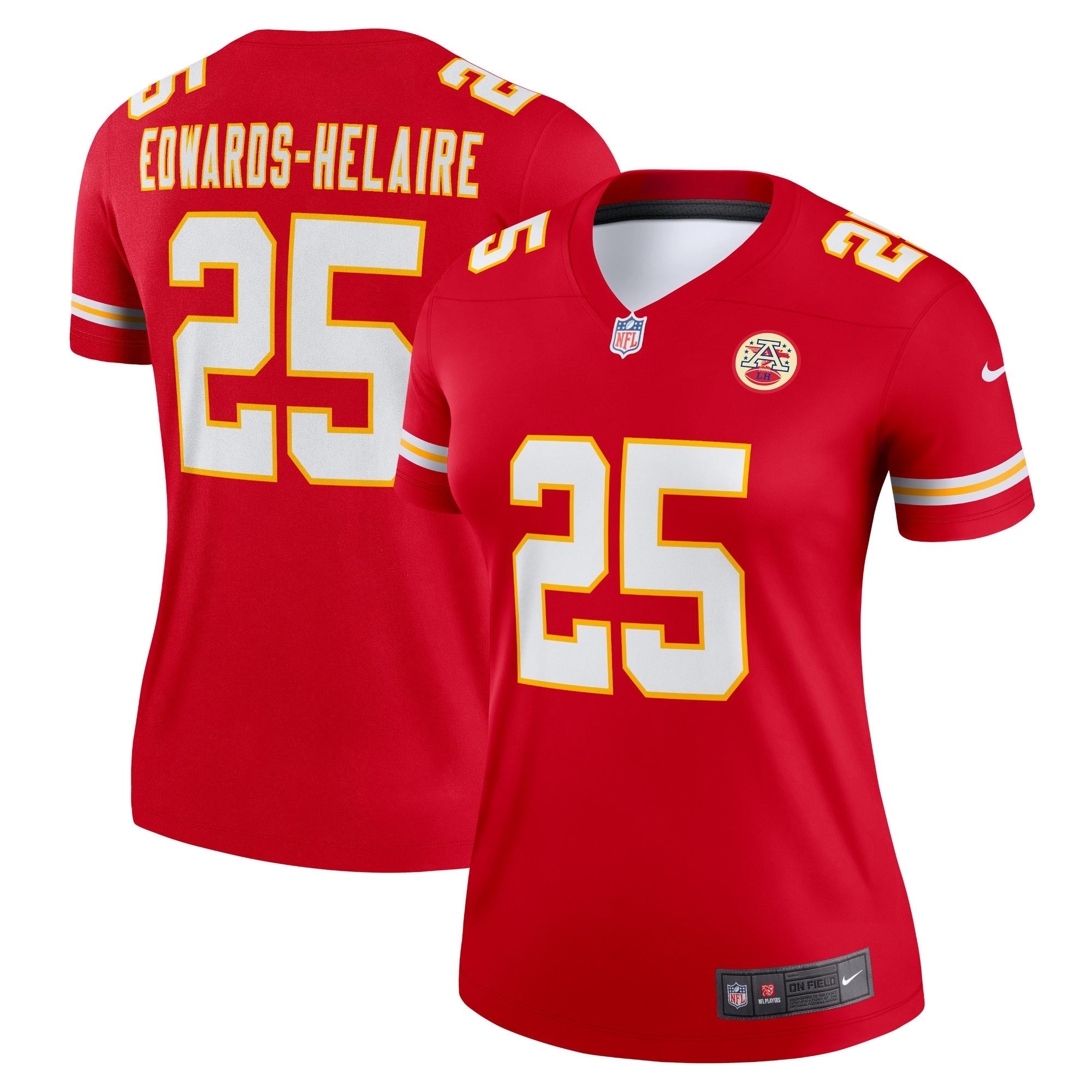 Women's Kansas City Chiefs Clyde Edwards-helaire Red Legend Player Performance Top Js8821