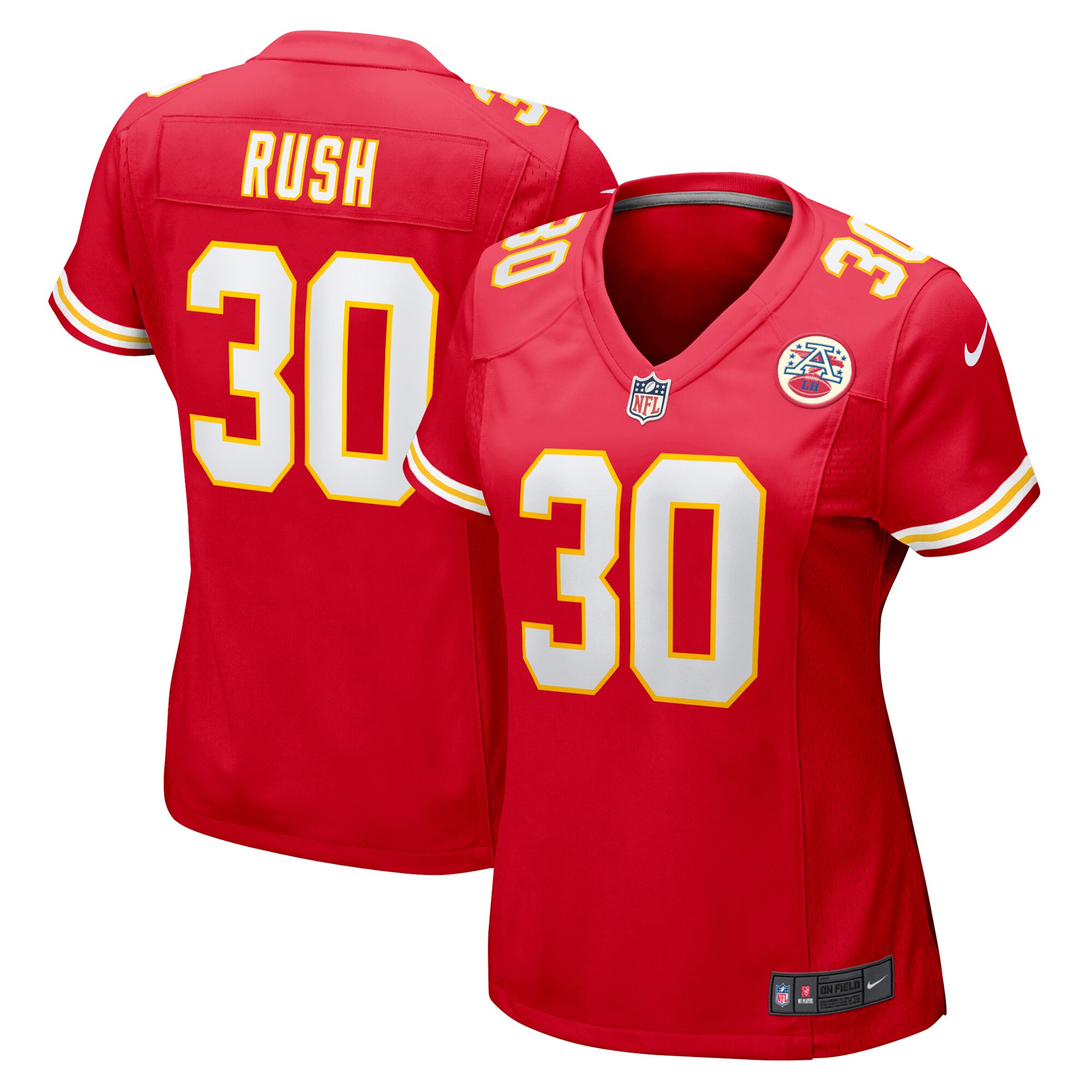 Women's Kansas City Chiefs Darius Rush Red Team Game Jersey Js3514