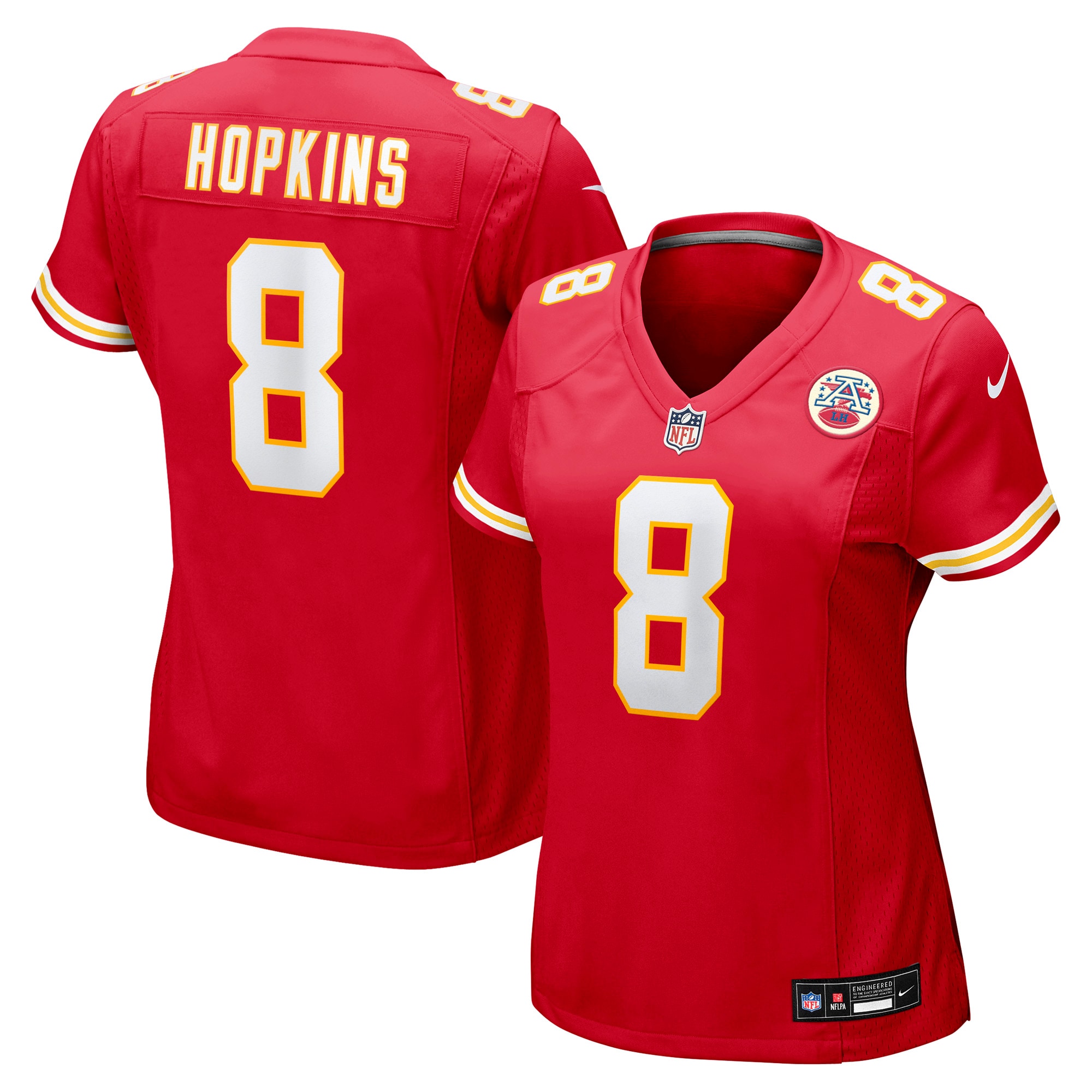 Women's Kansas City Chiefs Deandre Hopkins Red Player Game Jersey Js2685