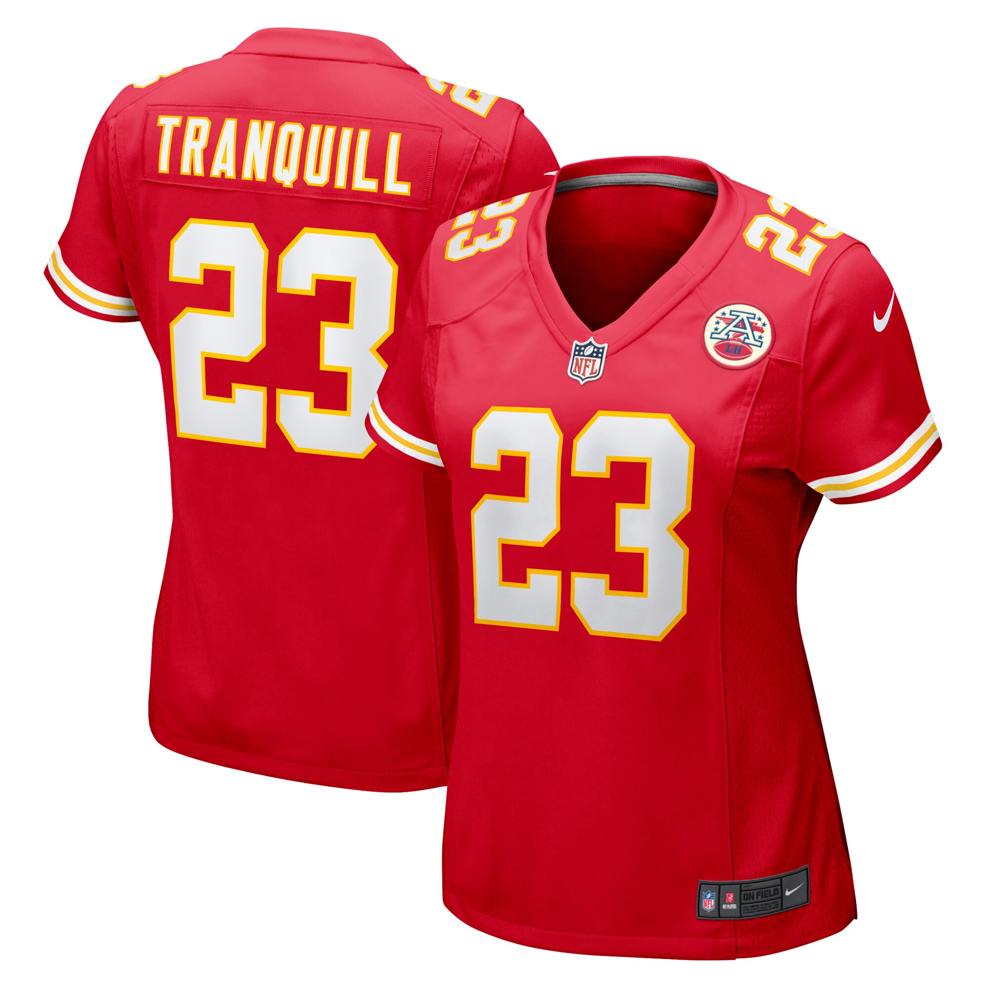 Women's Kansas City Chiefs Drue Tranquill Red Game Player Jersey Js1768