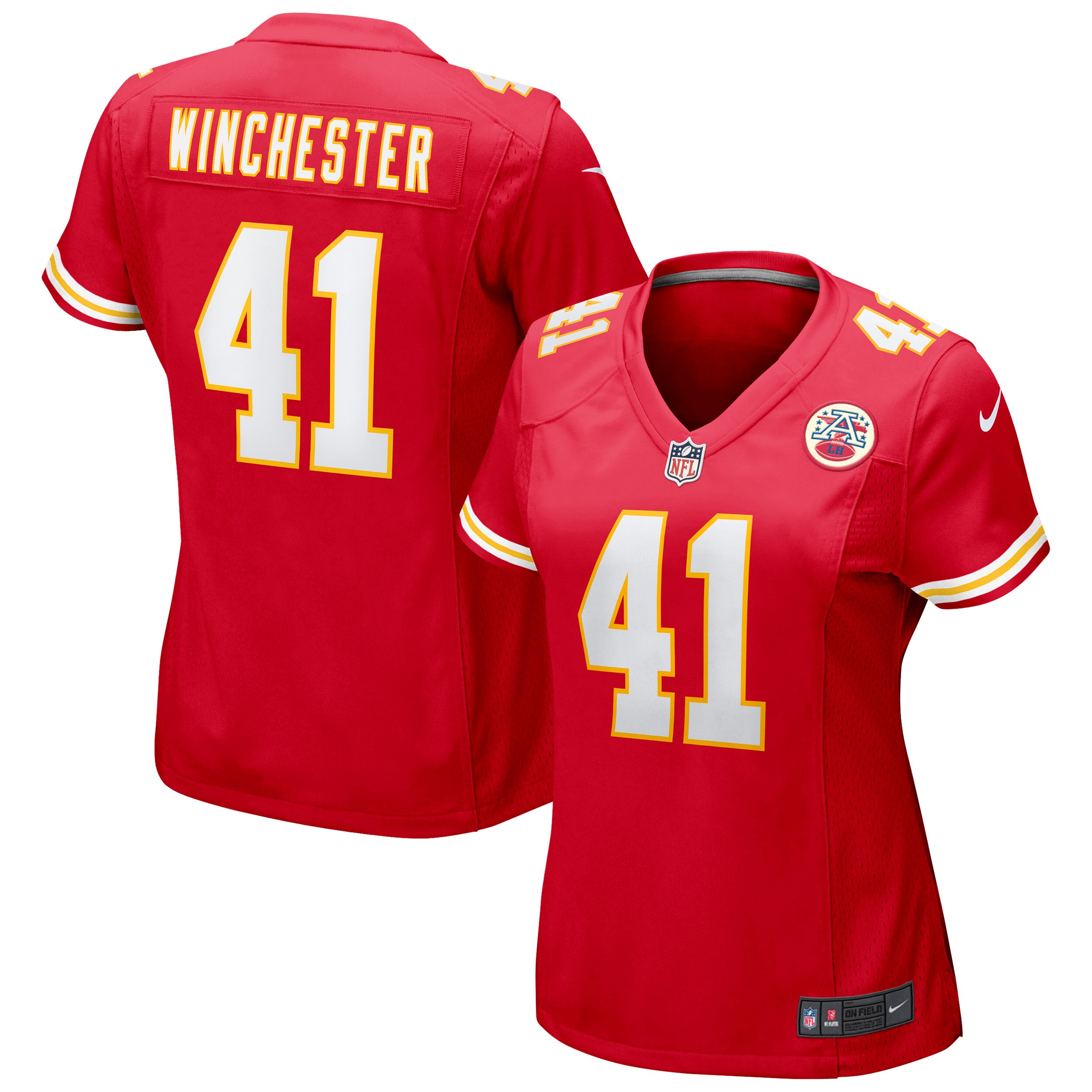 Women's Kansas City Chiefs James Winchester Red Game Jersey Js6640