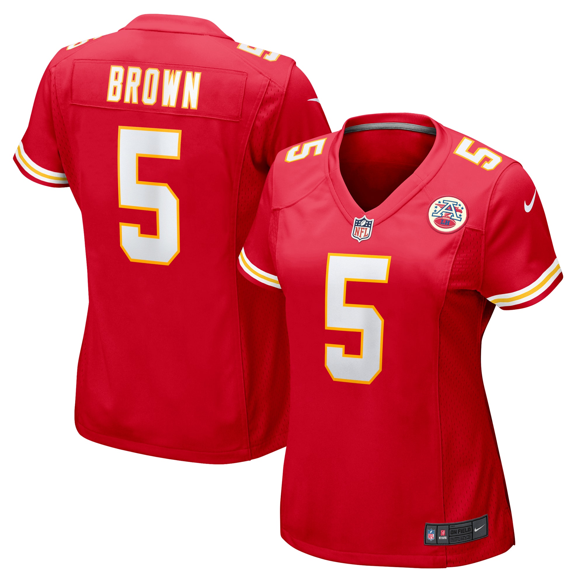 Women's Kansas City Chiefs Marquise Brown Red Game Jersey Js7349
