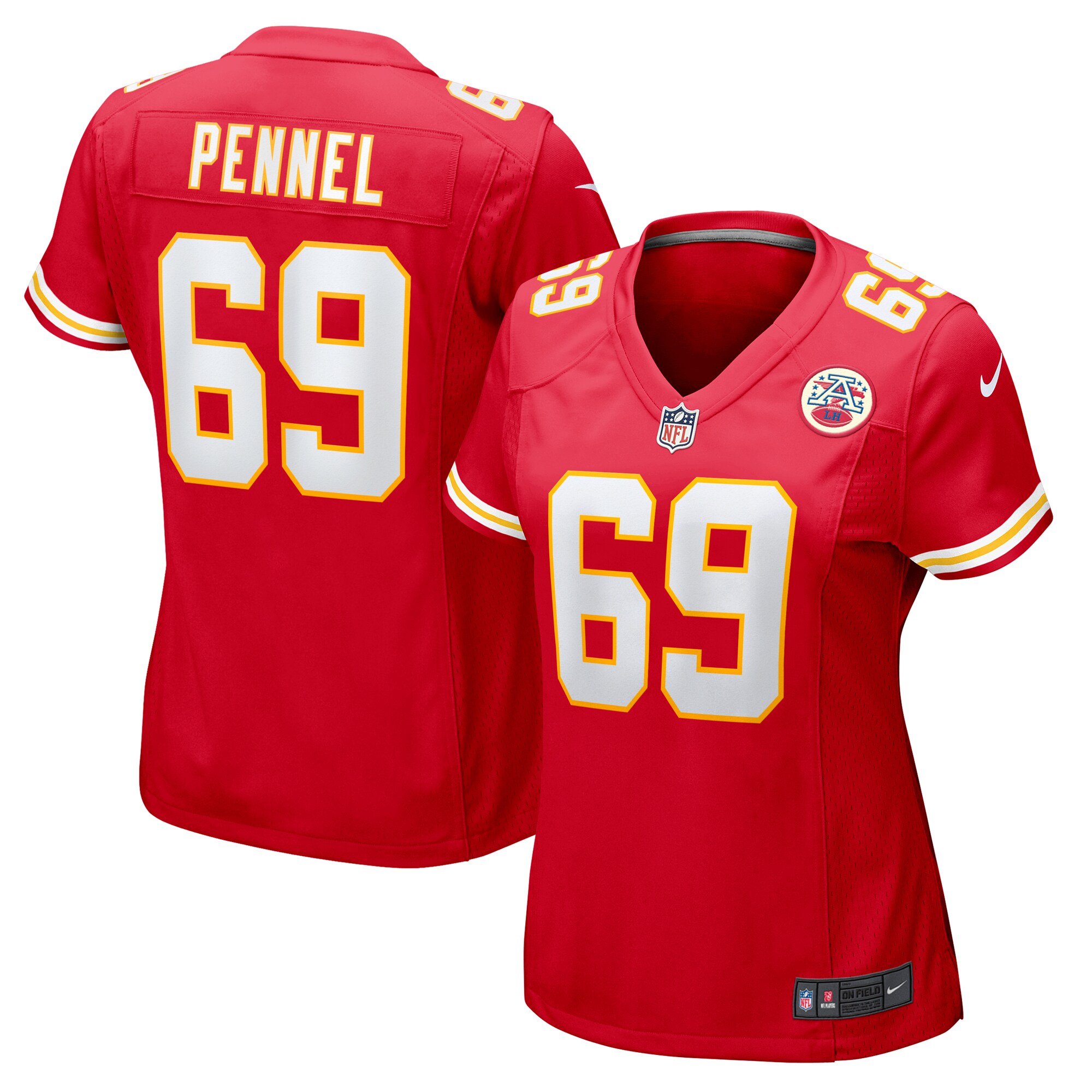 Women's Kansas City Chiefs Mike Pennel Red Game Jersey Js7303