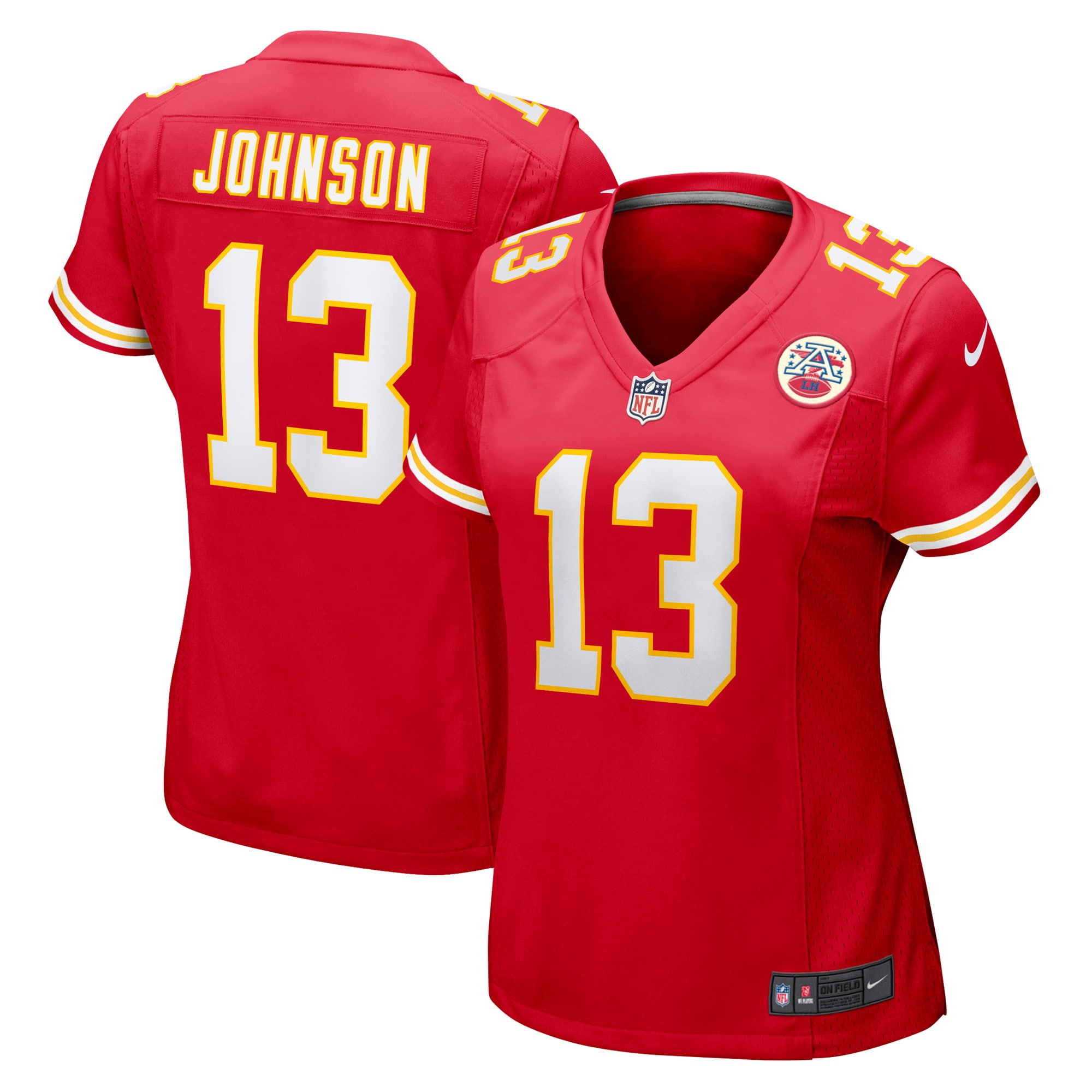 Women's Kansas City Chiefs Nazeeh Johnson Red Game Player Jersey Js7806