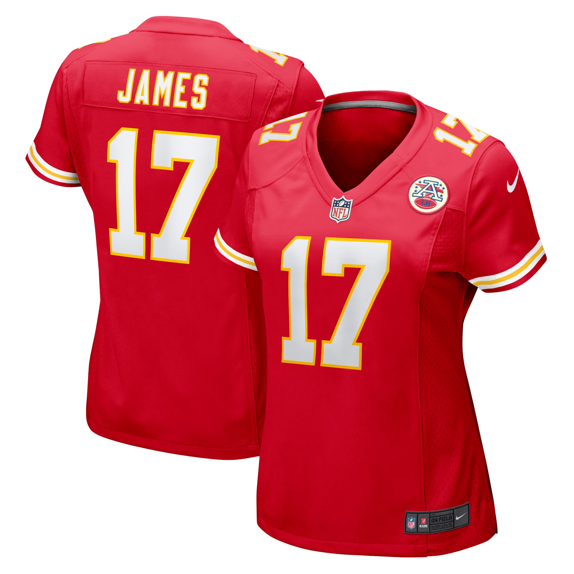 Women's Kansas City Chiefs Richie James Red Game Jersey Js3660