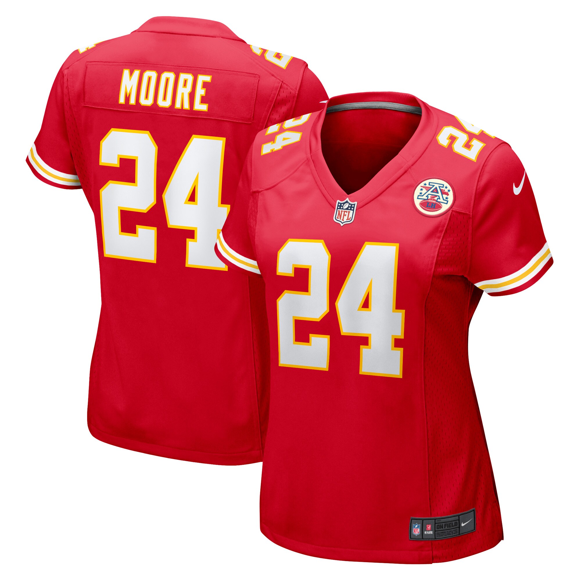 Women's Kansas City Chiefs Skyy Moore Red Game Player Jersey Js2646
