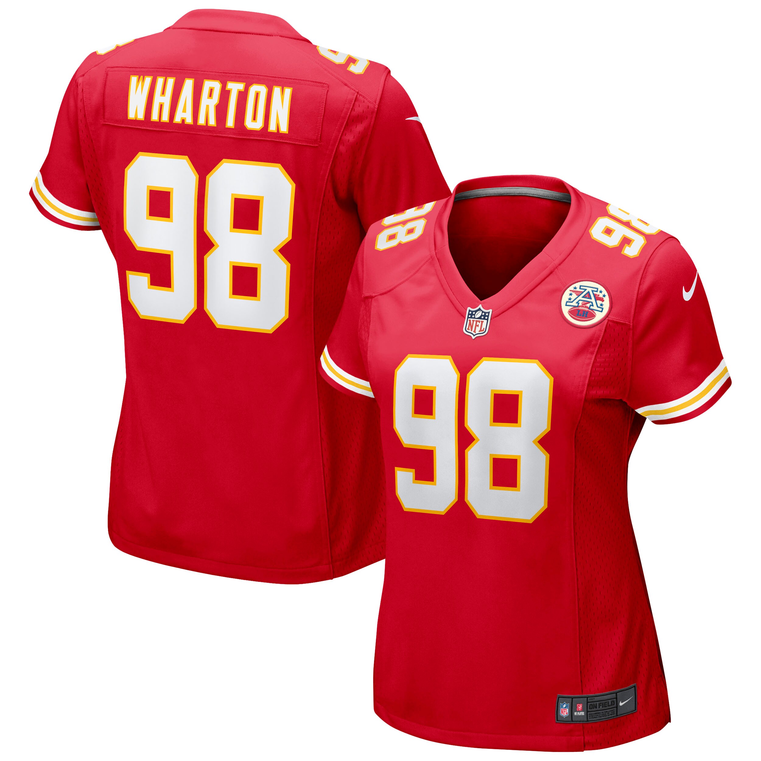 Women's Kansas City Chiefs Tershawn Wharton Red Game Jersey Js2054