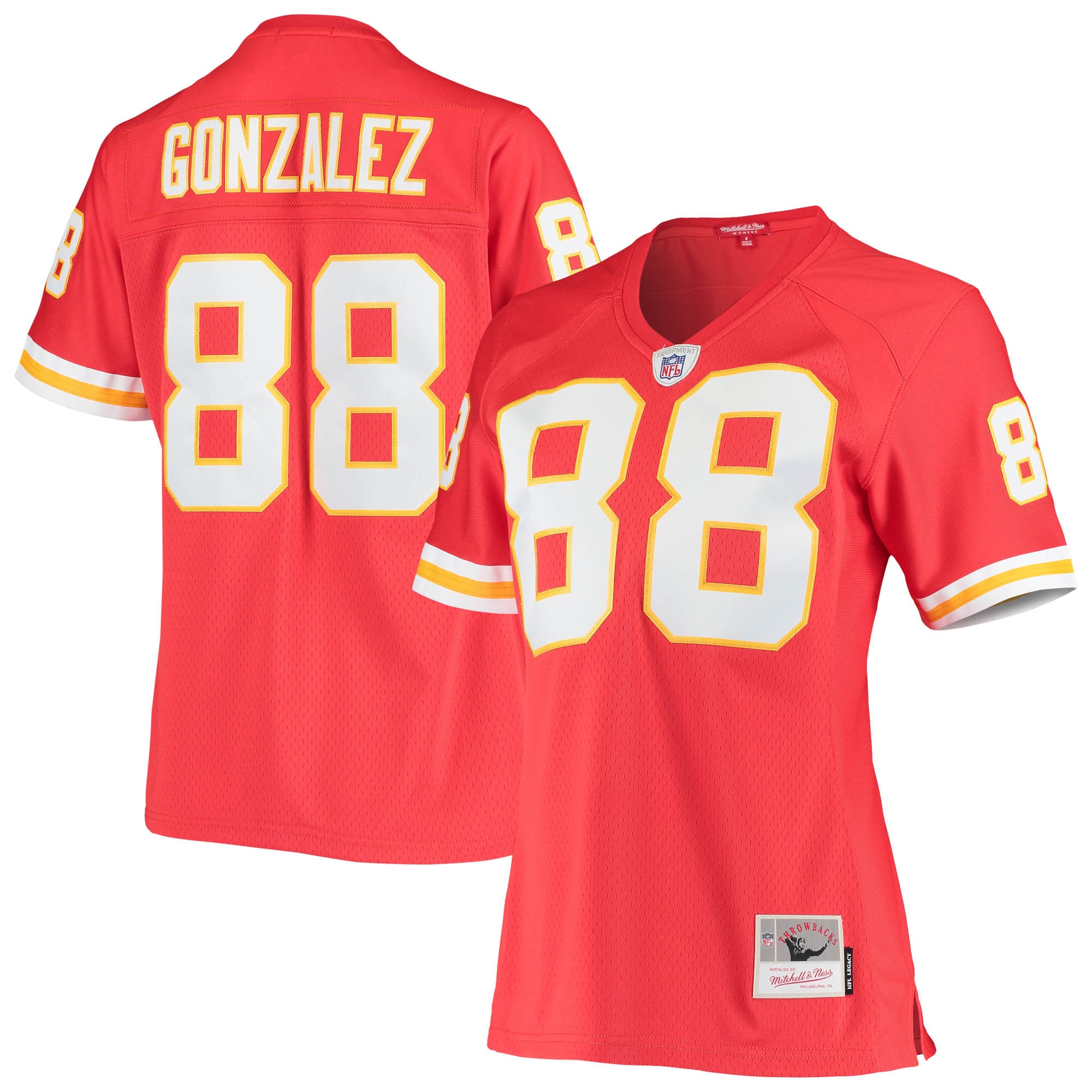 Women's Kansas City Chiefs Tony Gonzalez Mitchell & Ness Red Legacy Team Jersey Js4967