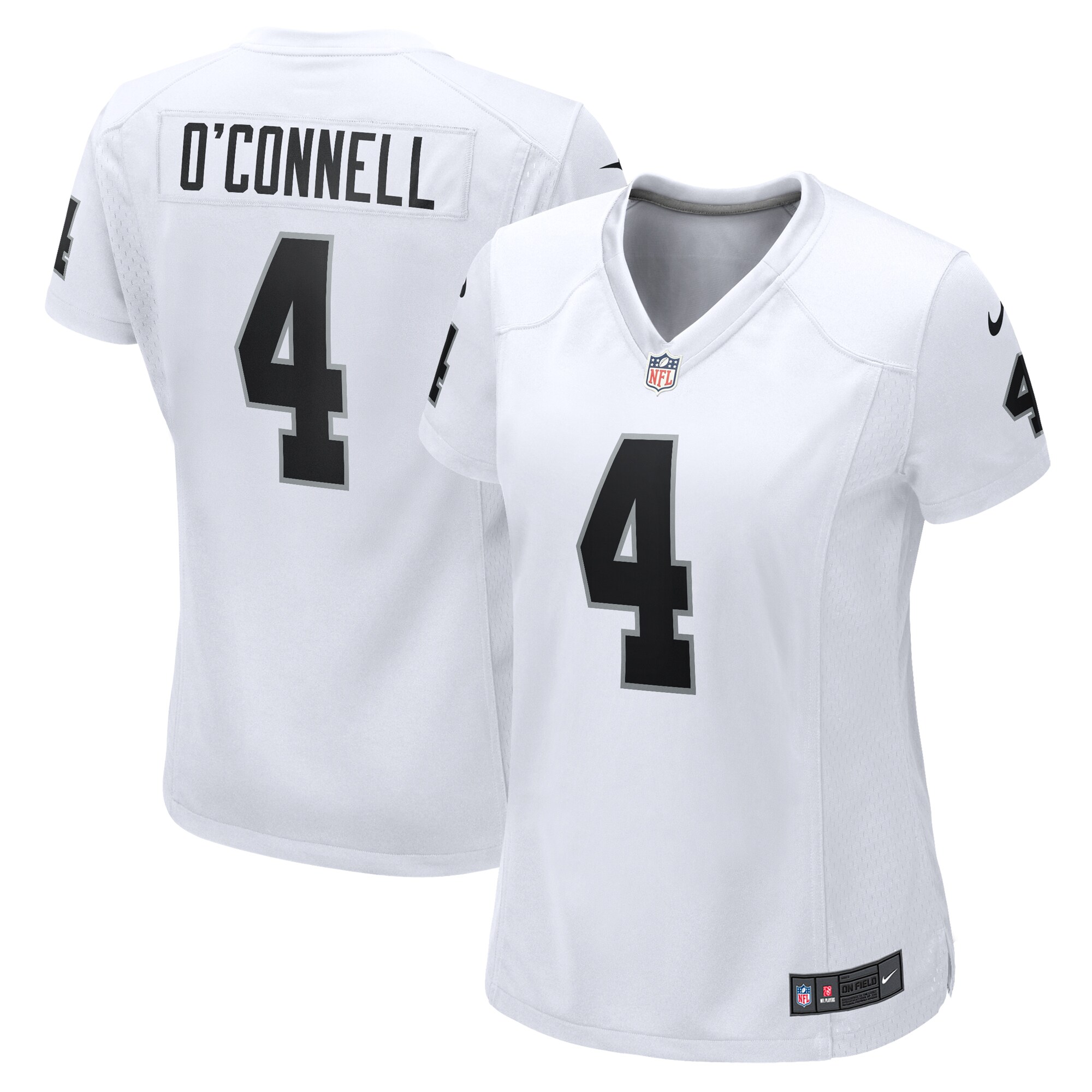 Women's Las Vegas Raiders Aidan O'connell White Game Jersey Js7283
