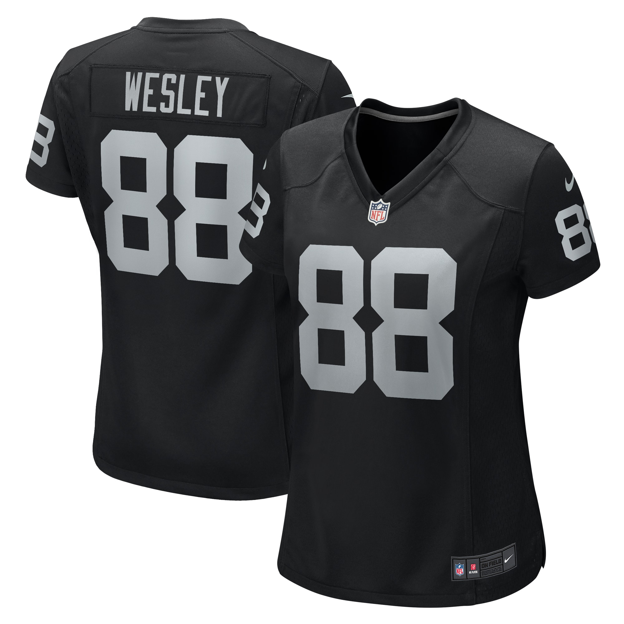 Women's Las Vegas Raiders Antoine Wesley Black Team Game Jersey Js5810