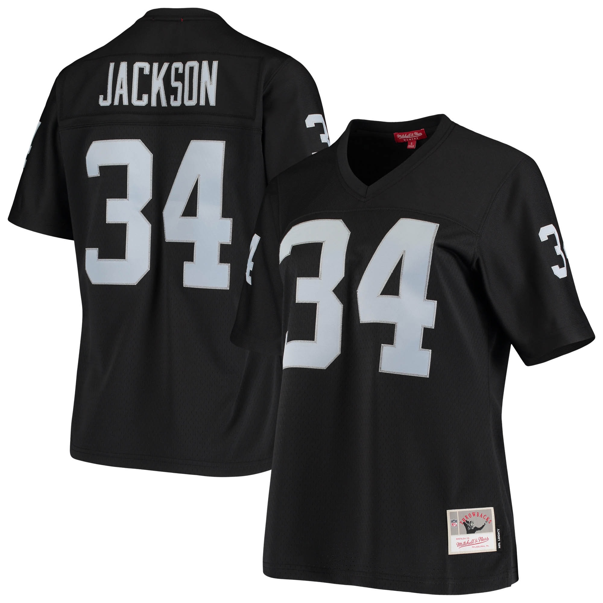 Women's Las Vegas Raiders Bo Jackson Mitchell & Ness Black 1988 Legacy Jersey Js9342