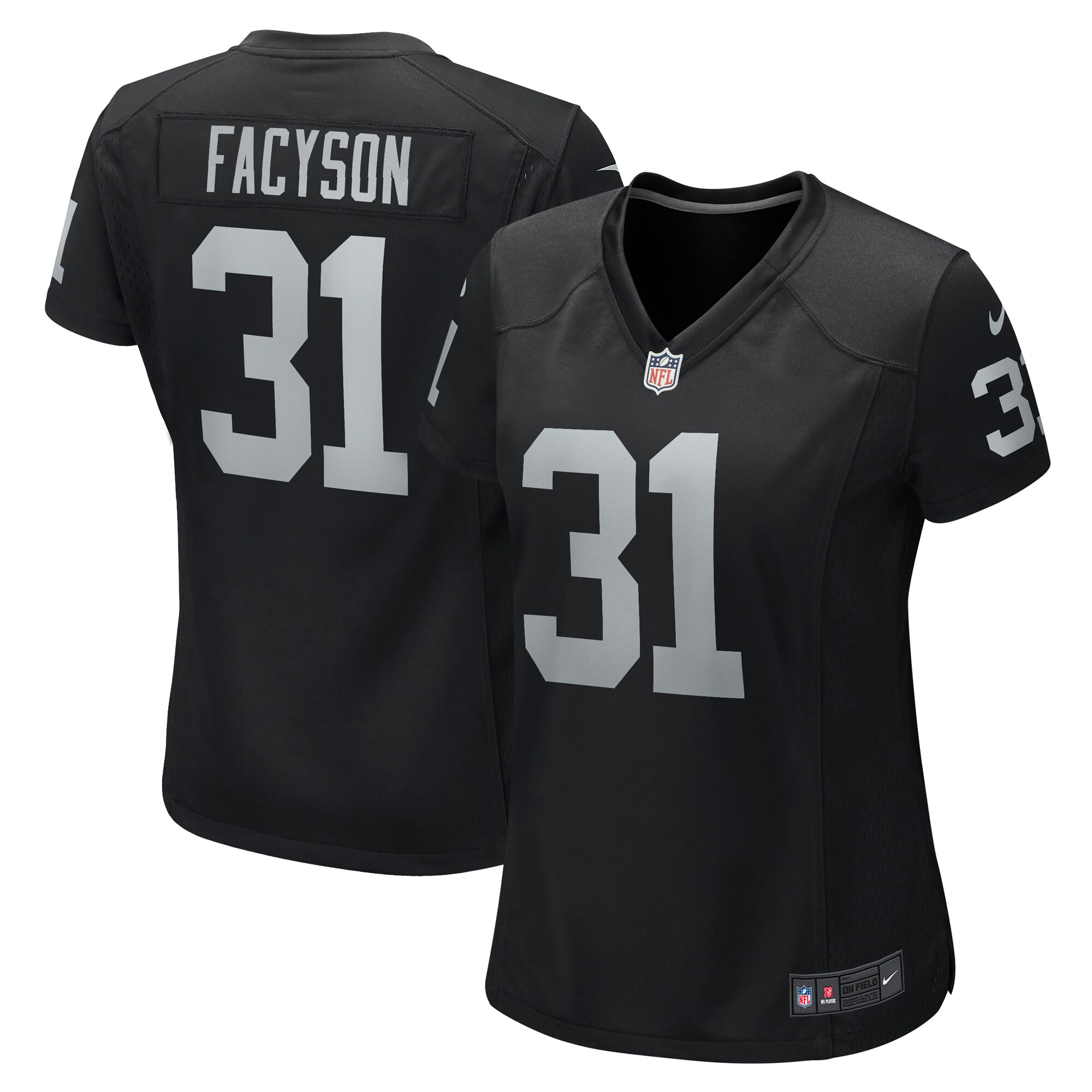 Women's Las Vegas Raiders Brandon Facyson Black Team Game Jersey Js2824