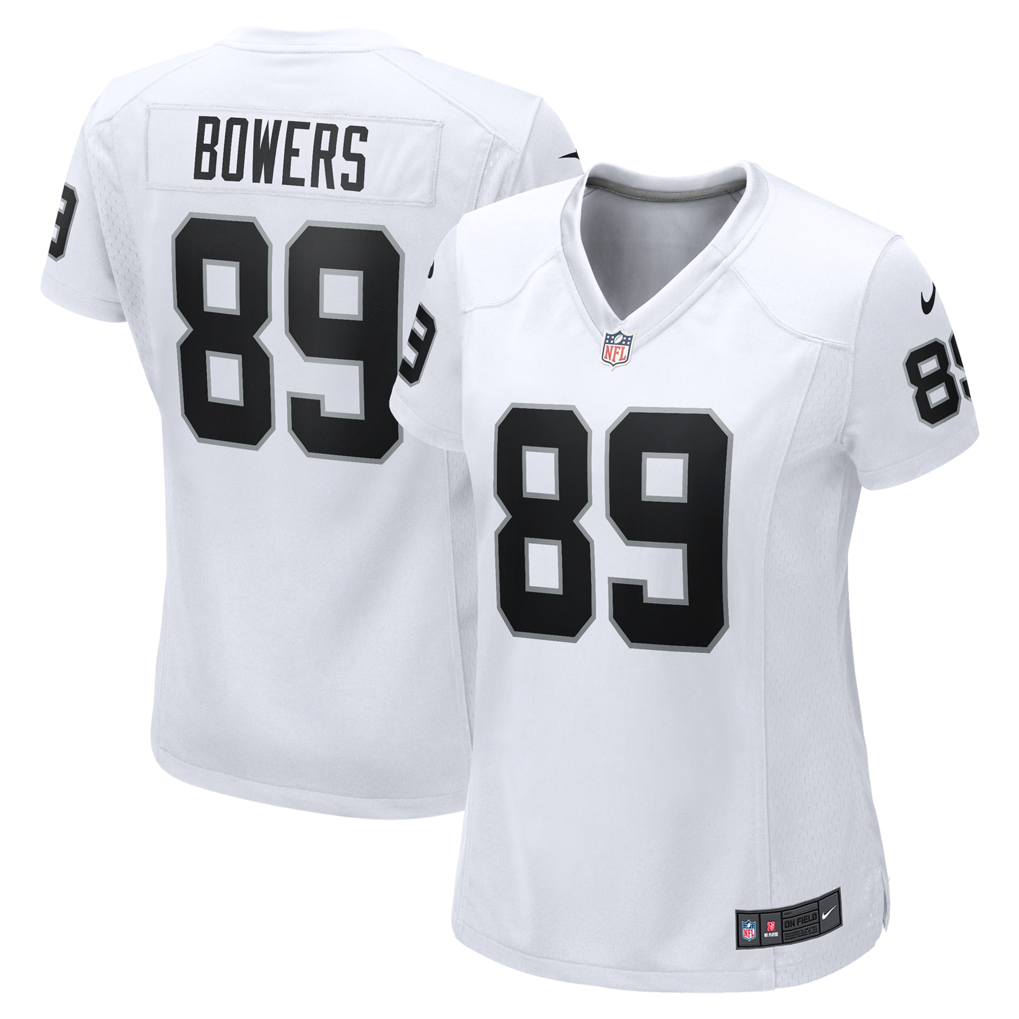Women's Las Vegas Raiders Brock Bowers White Game Jersey Js8375