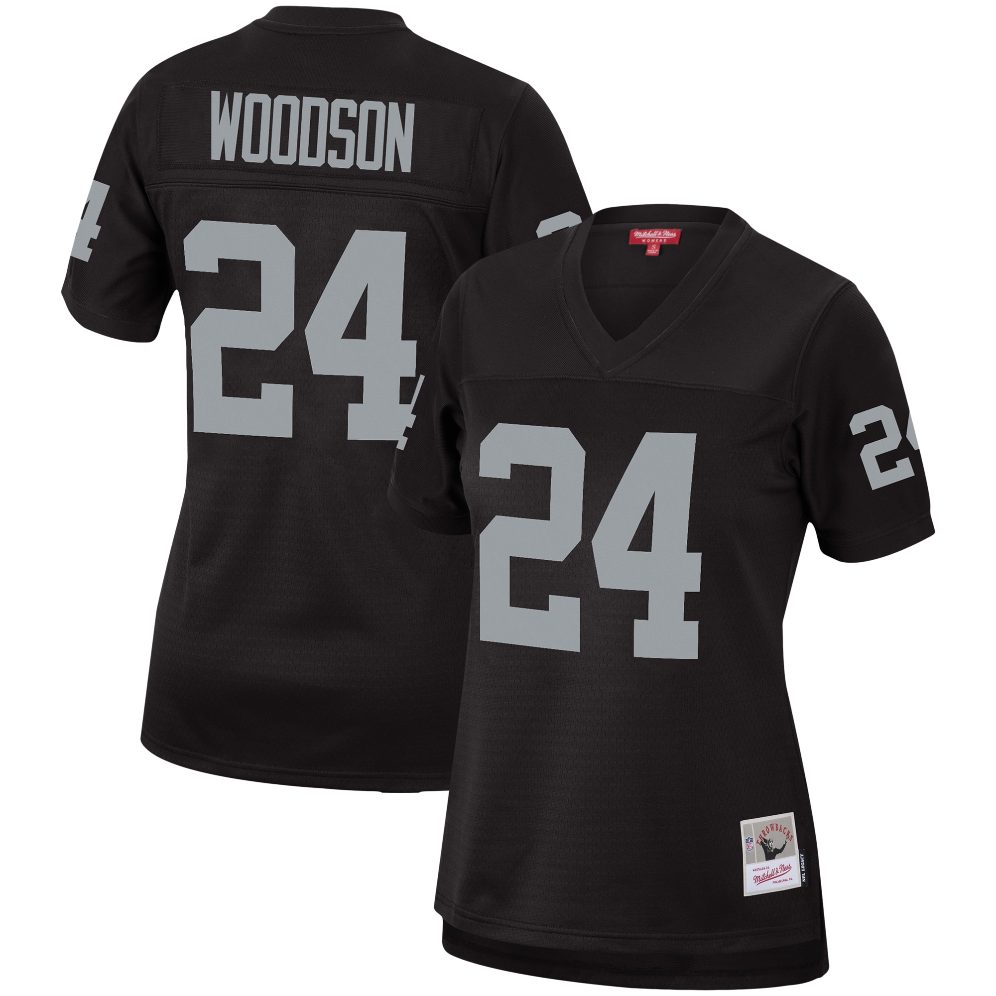 Women's Las Vegas Raiders Charles Woodson Mitchell & Ness Black Legacy Team Jersey Js6234