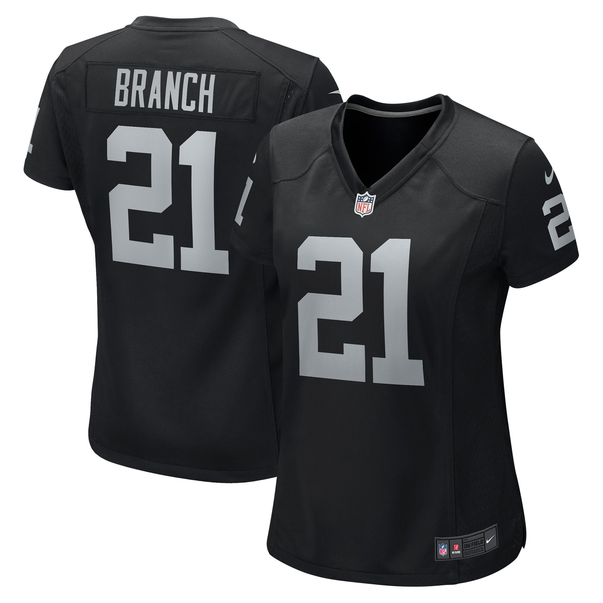 Women's Las Vegas Raiders Cliff Branch Black Retired Player Game Jersey Js3067