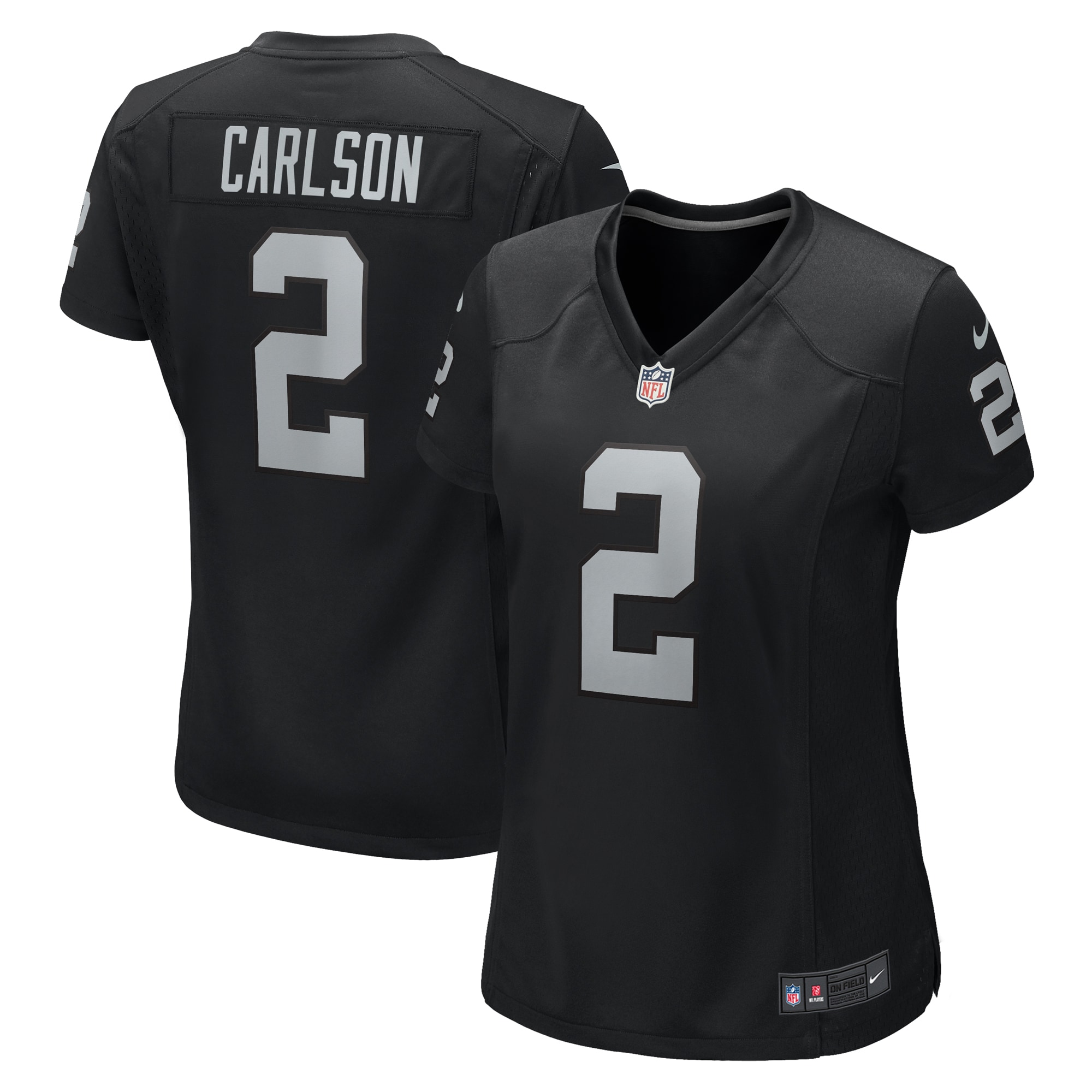 Women's Las Vegas Raiders Daniel Carlson Black Game Jersey Js8044