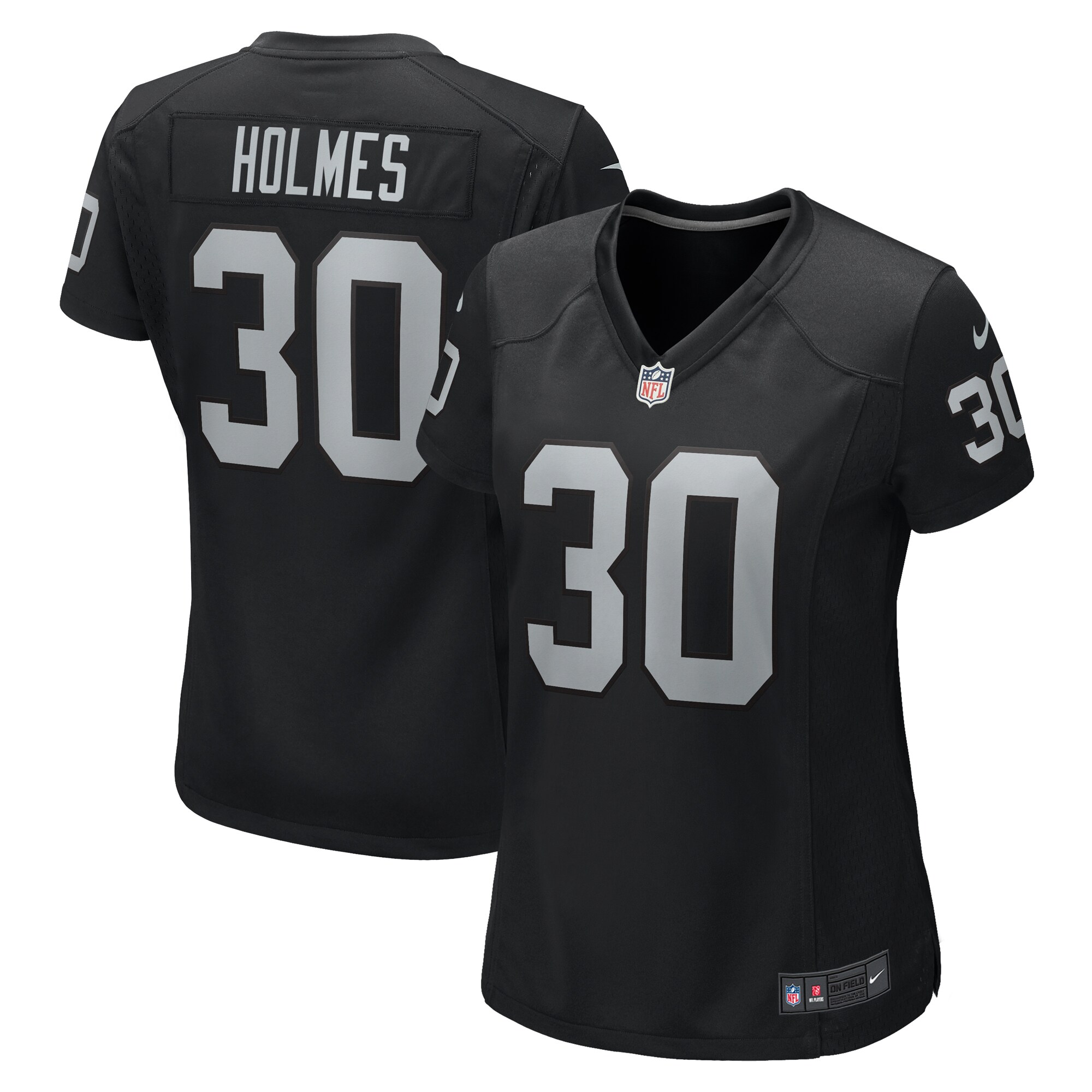 Women's Las Vegas Raiders Darnay Holmes Black Game Jersey Js8115