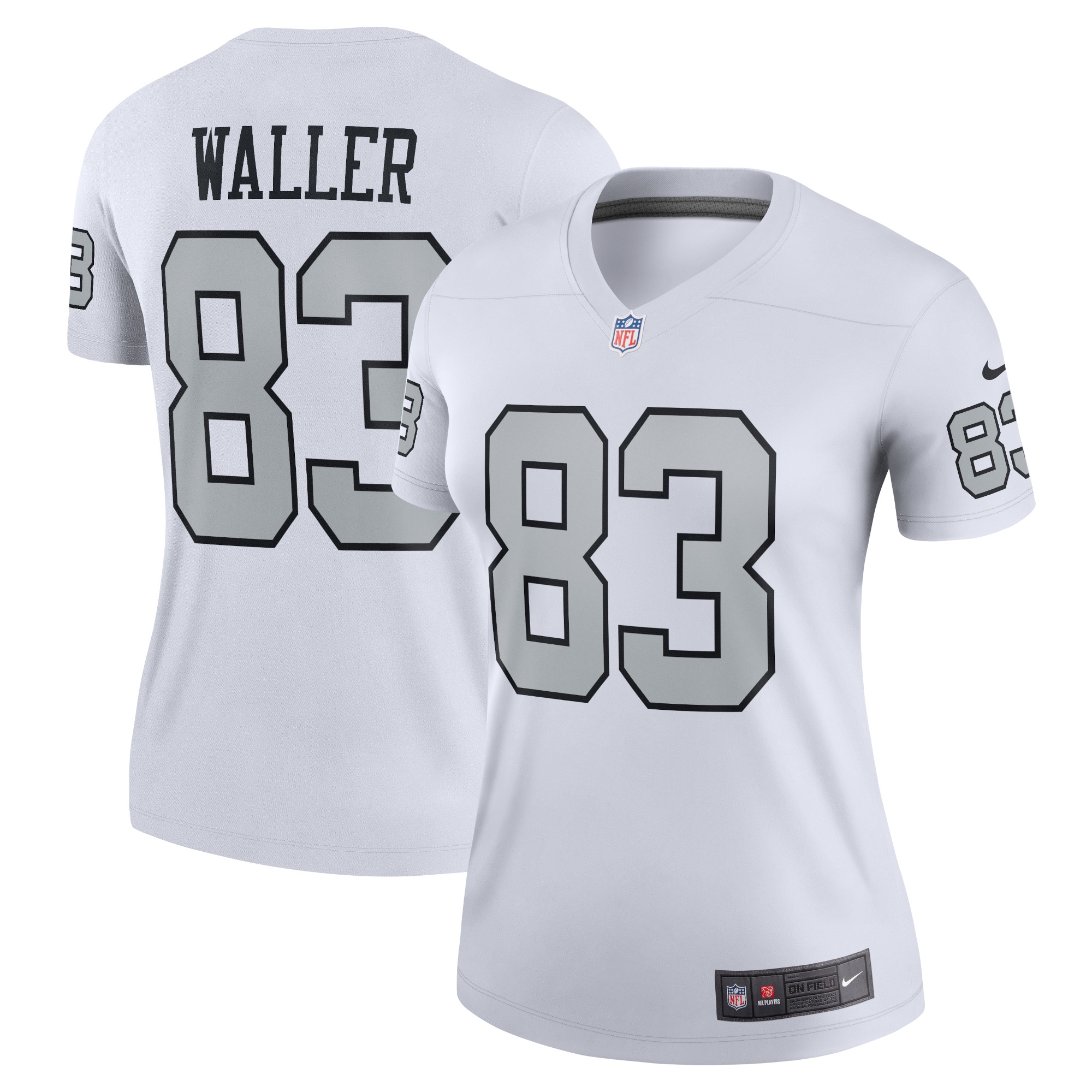 Women's Las Vegas Raiders Darren Waller White Alternate Legend Player Performance Top Js2617