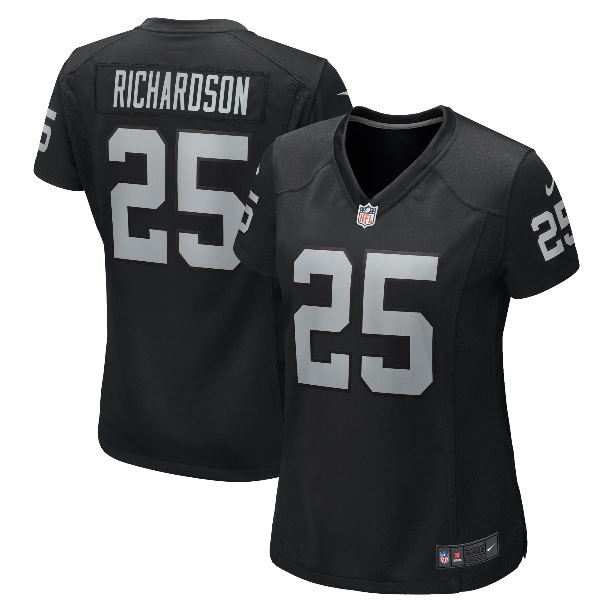 Women's Las Vegas Raiders Decamerion Richardson Black Game Jersey Js9864