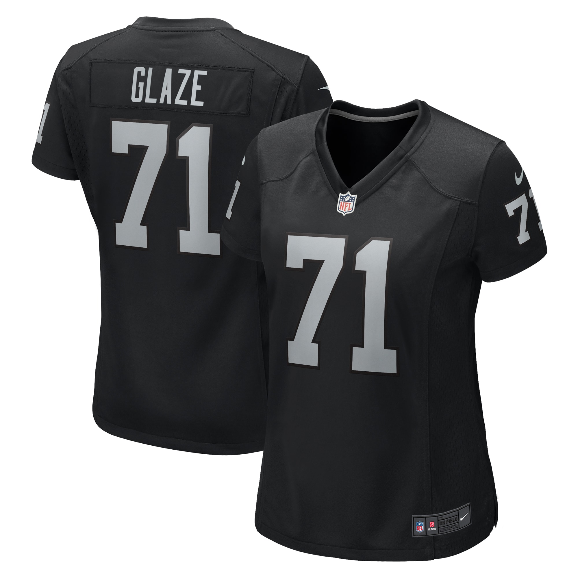 Women's Las Vegas Raiders Dj Glaze Black Game Jersey Js3094