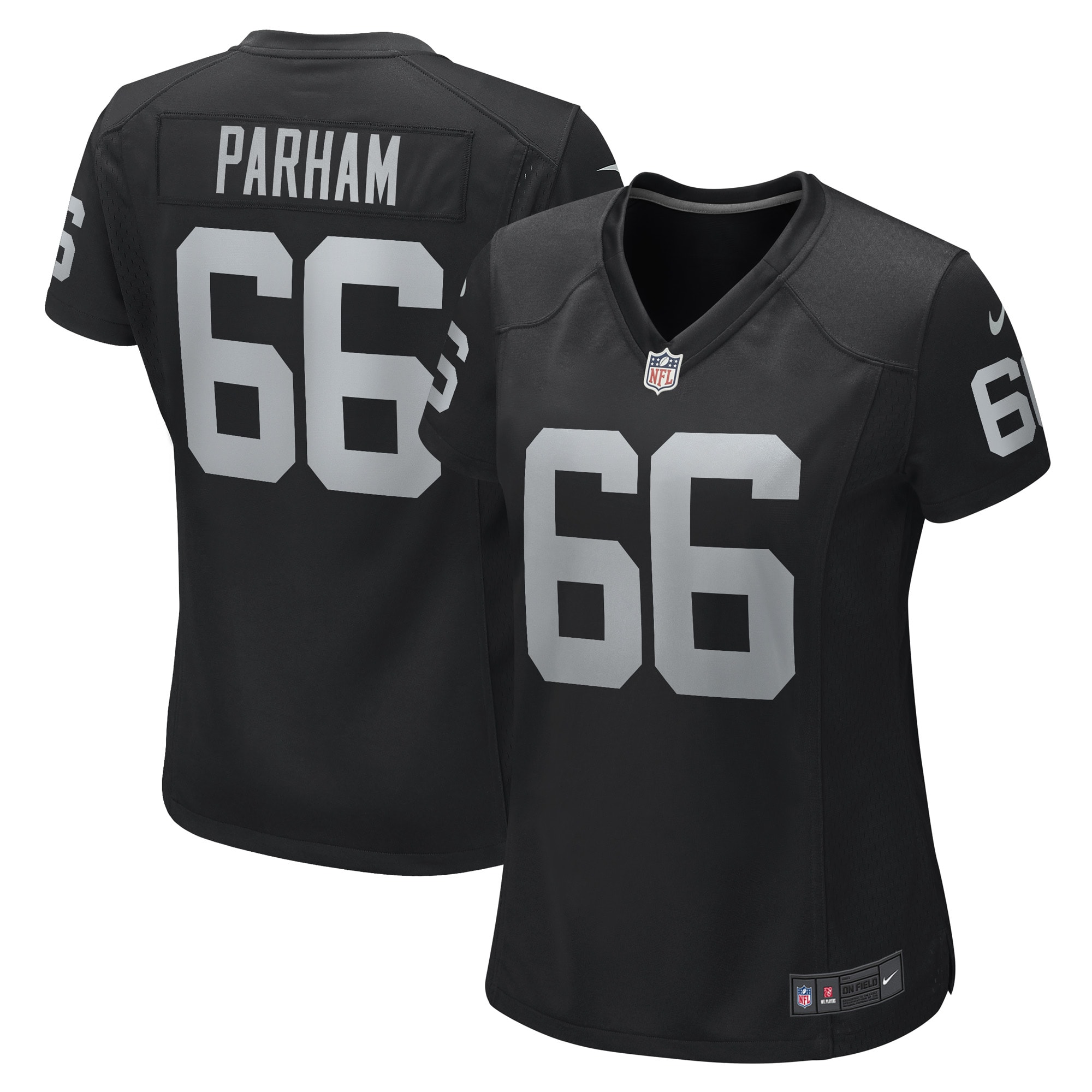 Women's Las Vegas Raiders Dylan Parham Black Game Player Jersey Js8698