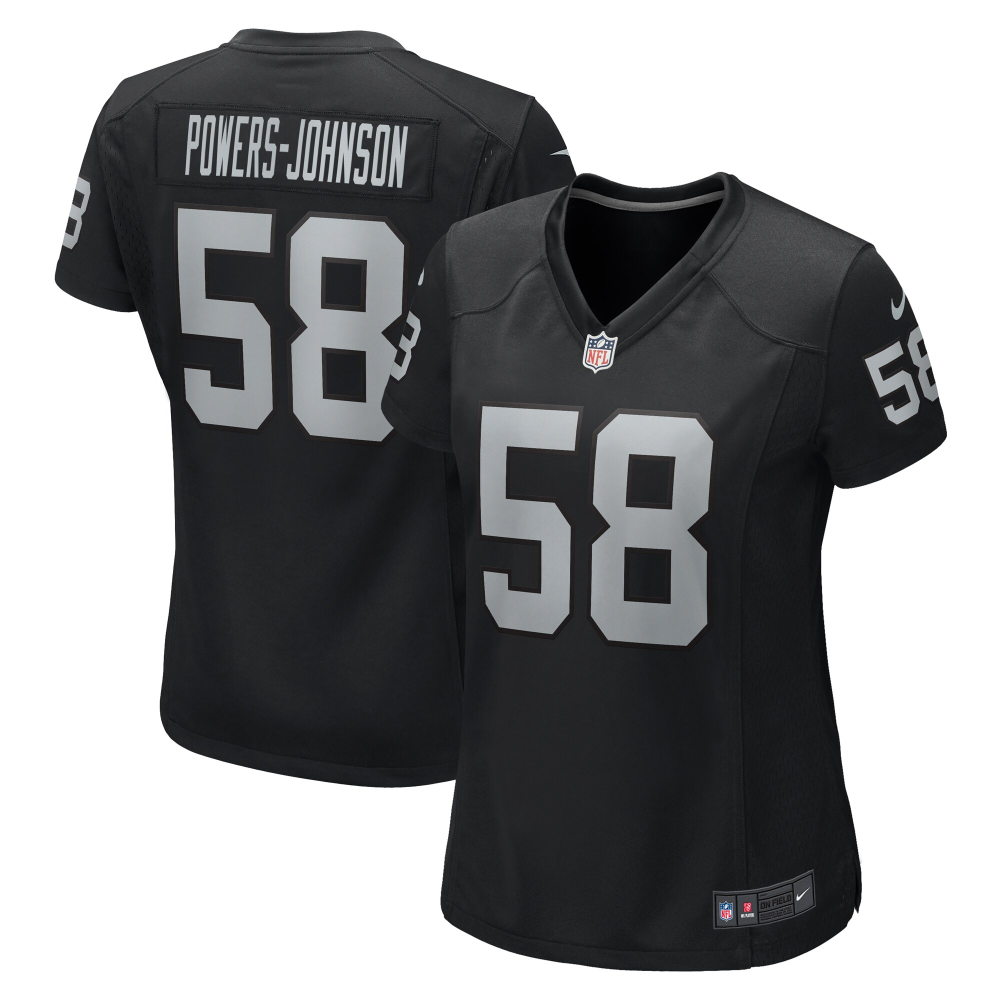 Women's Las Vegas Raiders Jackson Powers-johnson Black Game Jersey Js4071