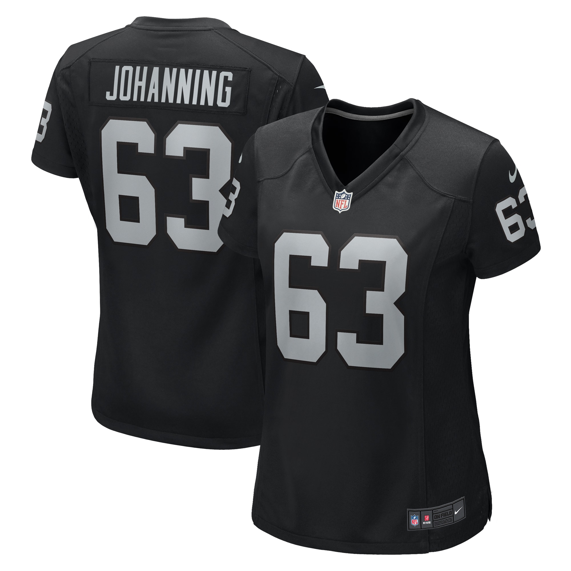 Women's Las Vegas Raiders Jake Johanning Black Game Jersey Js4272