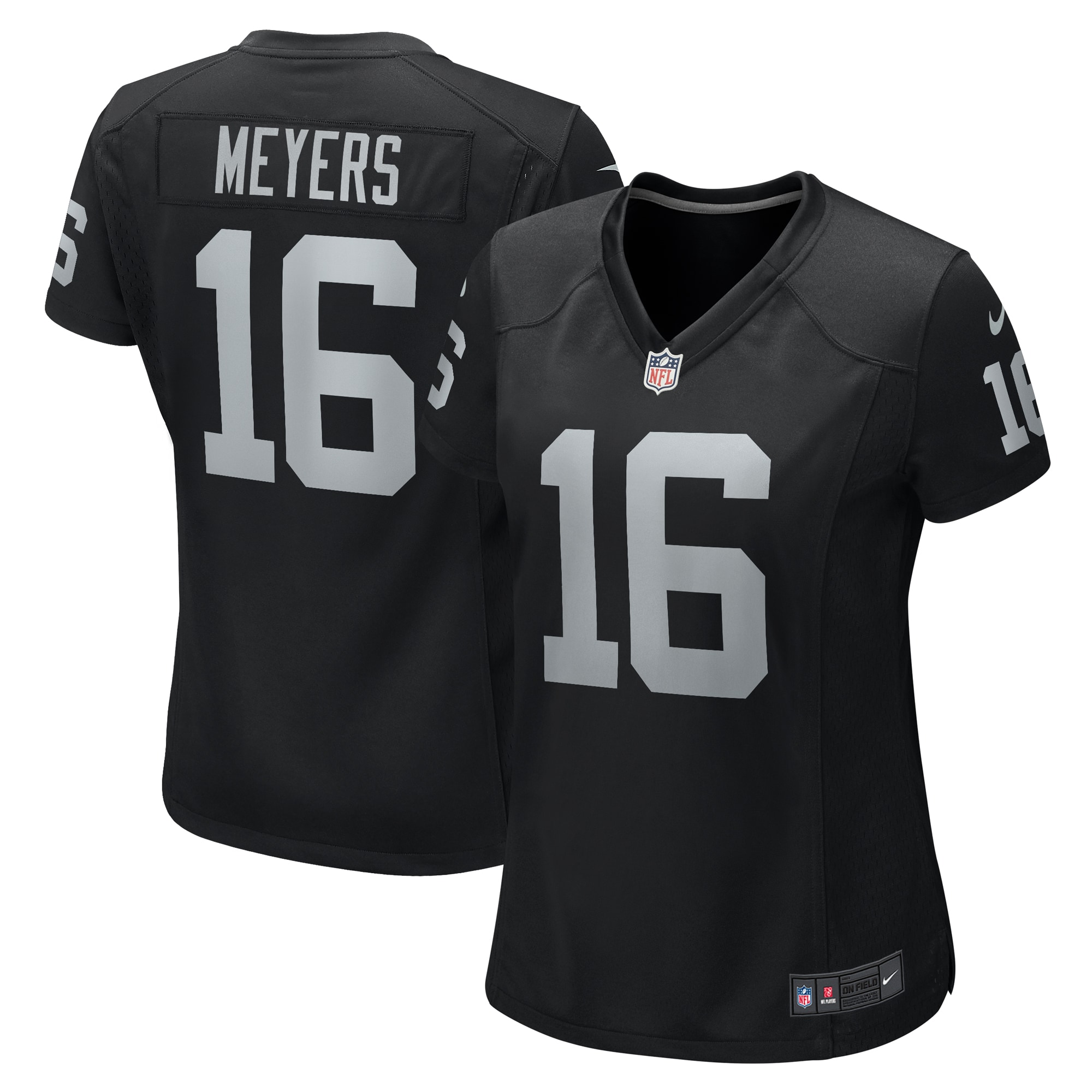 Women's Las Vegas Raiders Jakobi Meyers Black Game Player Jersey Js6644