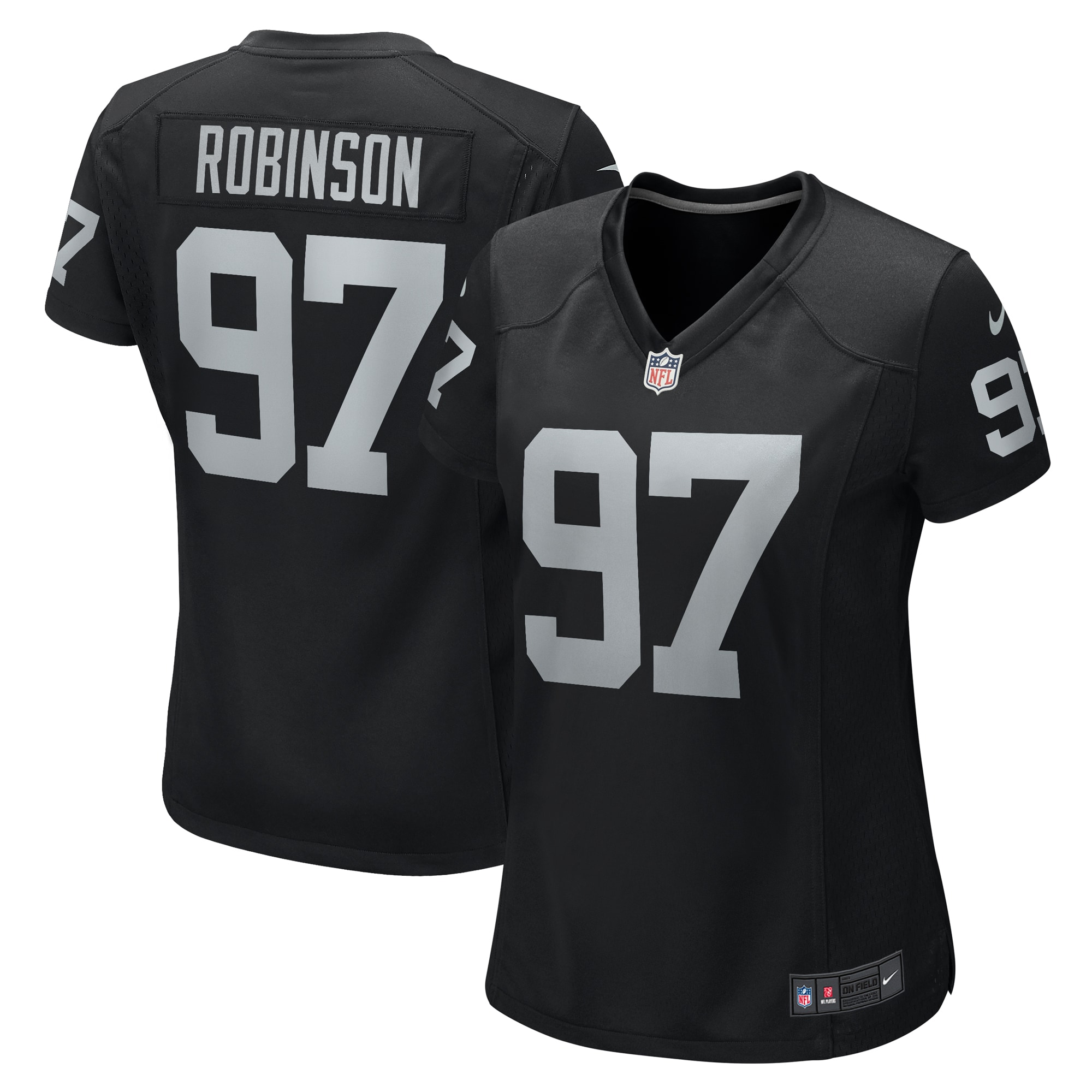Women's Las Vegas Raiders Janarius Robinson Black Team Game Jersey Js2403