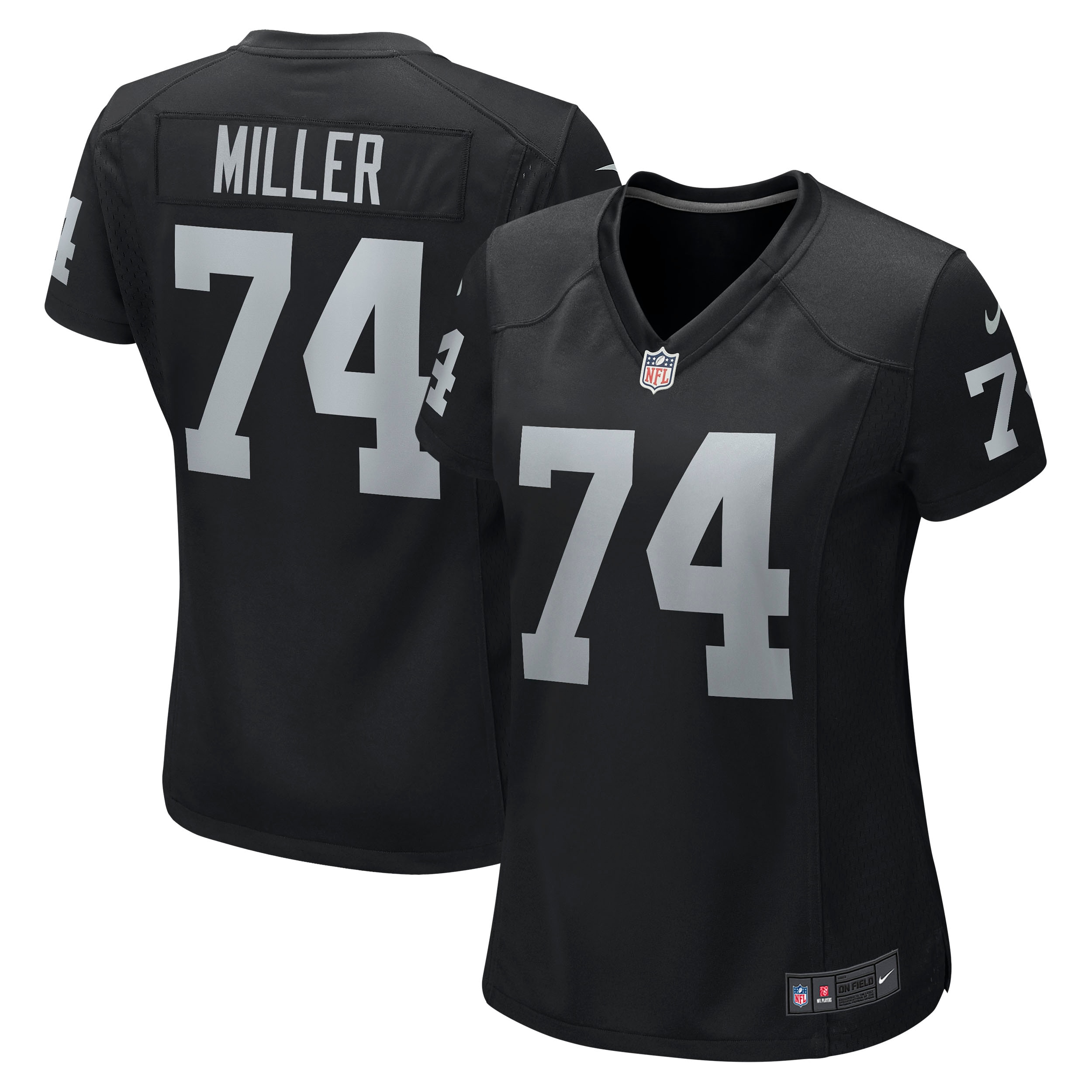 Women's Las Vegas Raiders Kolton Miller Black Game Jersey Js3465