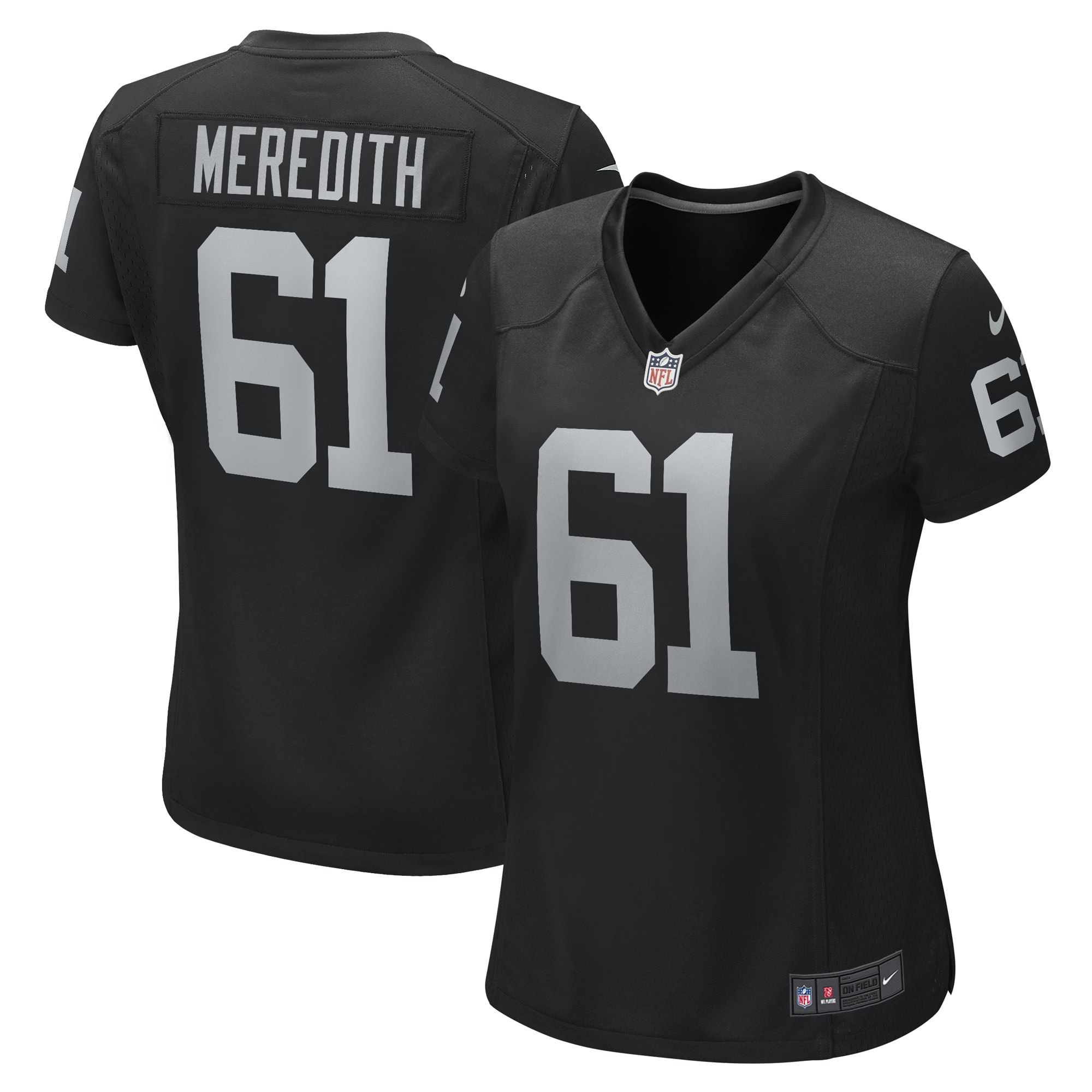 Women's Las Vegas Raiders Meredith Black Game Player Jersey Js5013