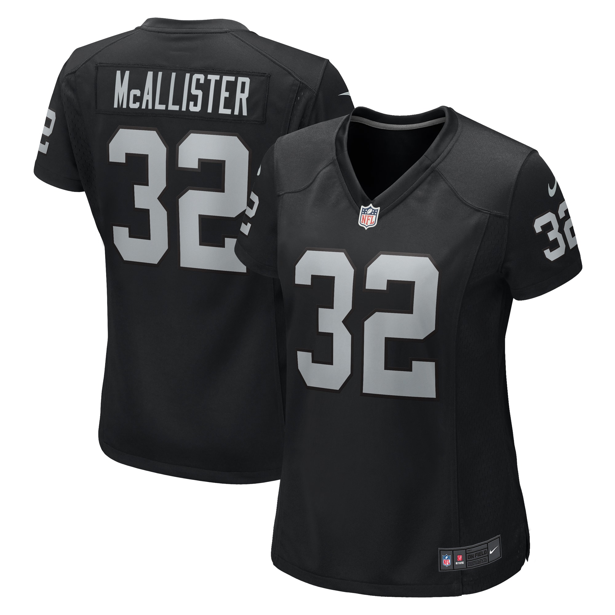 Women's Las Vegas Raiders Tyreik Mcallister Black Game Jersey Js9885