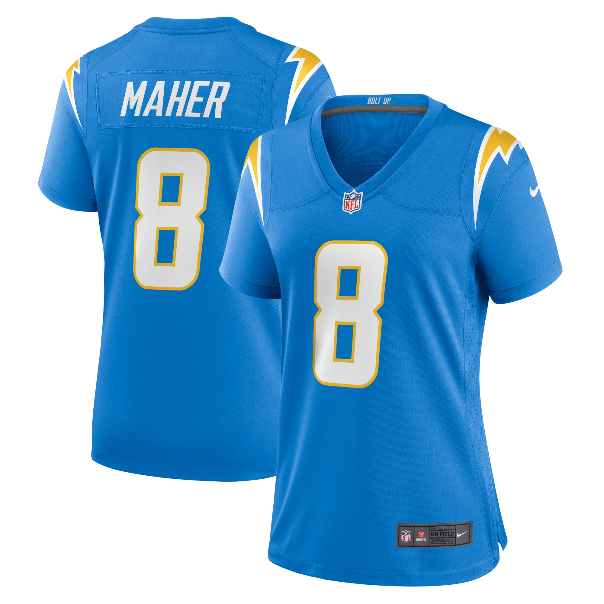 Women's Los Angeles Chargers Brett Maher Powder Blue Team Game Jersey Js8927