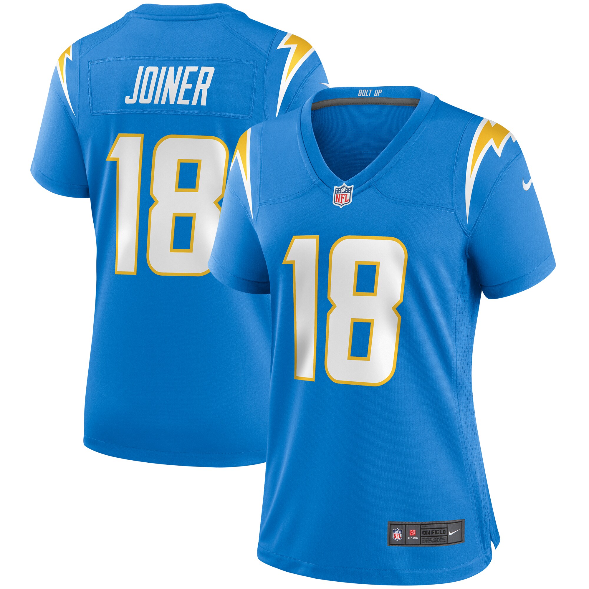 Women's Los Angeles Chargers Charlie Joiner Powder Blue Game Retired Player Jersey Js7030