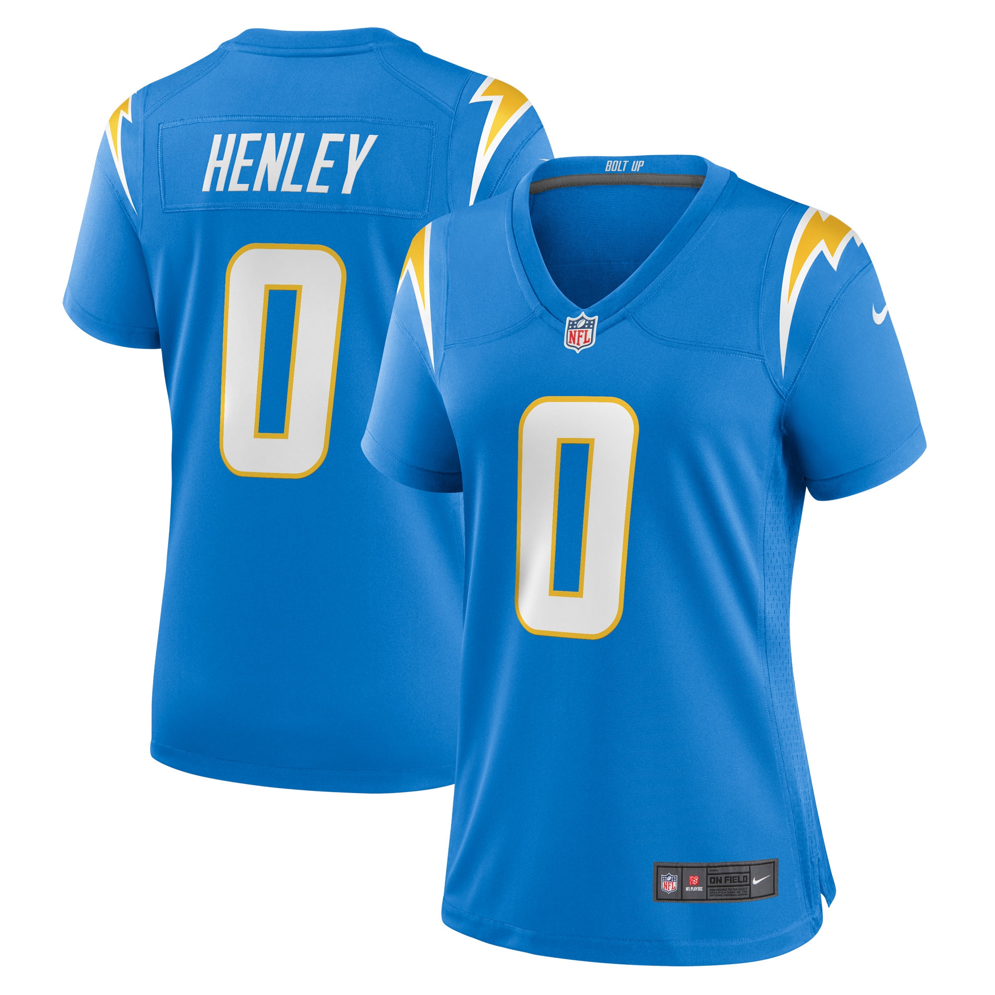 Women's Los Angeles Chargers Daiyan Henley Powder Blue Team Game Jersey Js7356