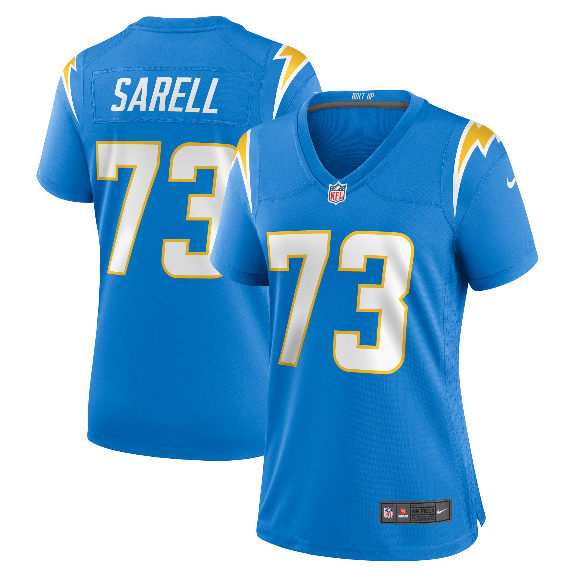 Women's Los Angeles Chargers Foster Sarell Powder Blue Game Player Jersey Js4716