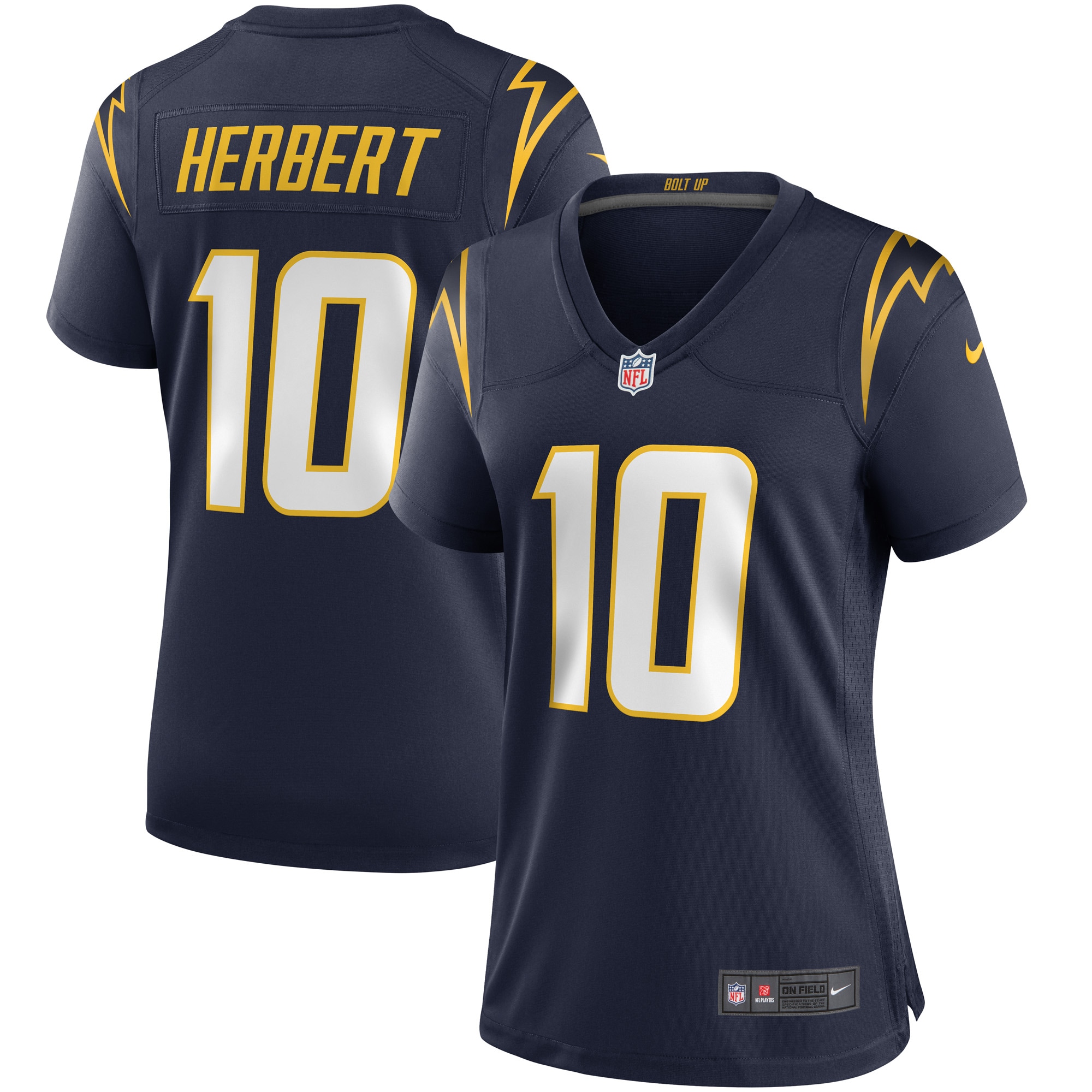 Women's Los Angeles Chargers Justin Herbert Navy Game Jersey Js7893