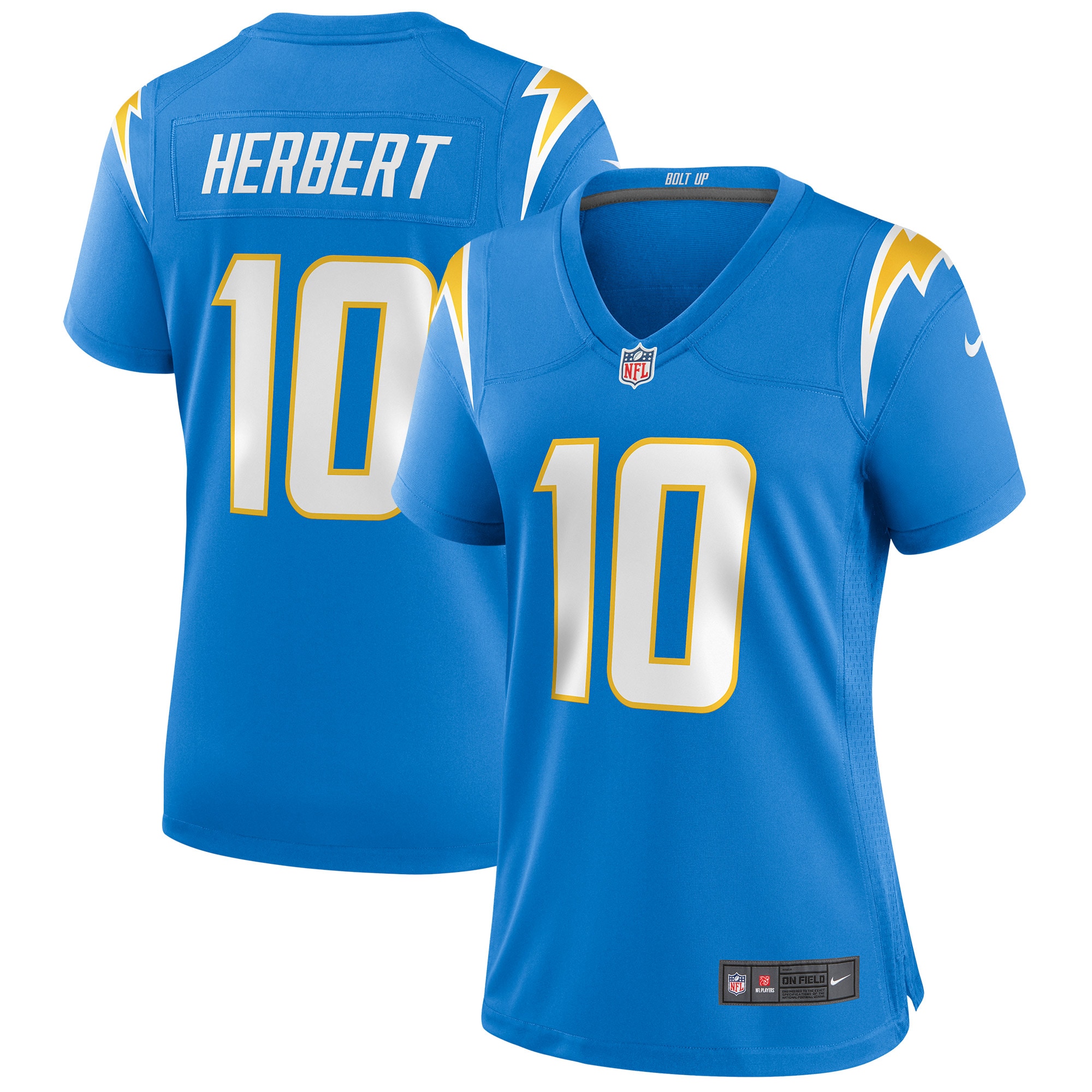 Women's Los Angeles Chargers Justin Herbert Powder Blue Game Jersey Js1683