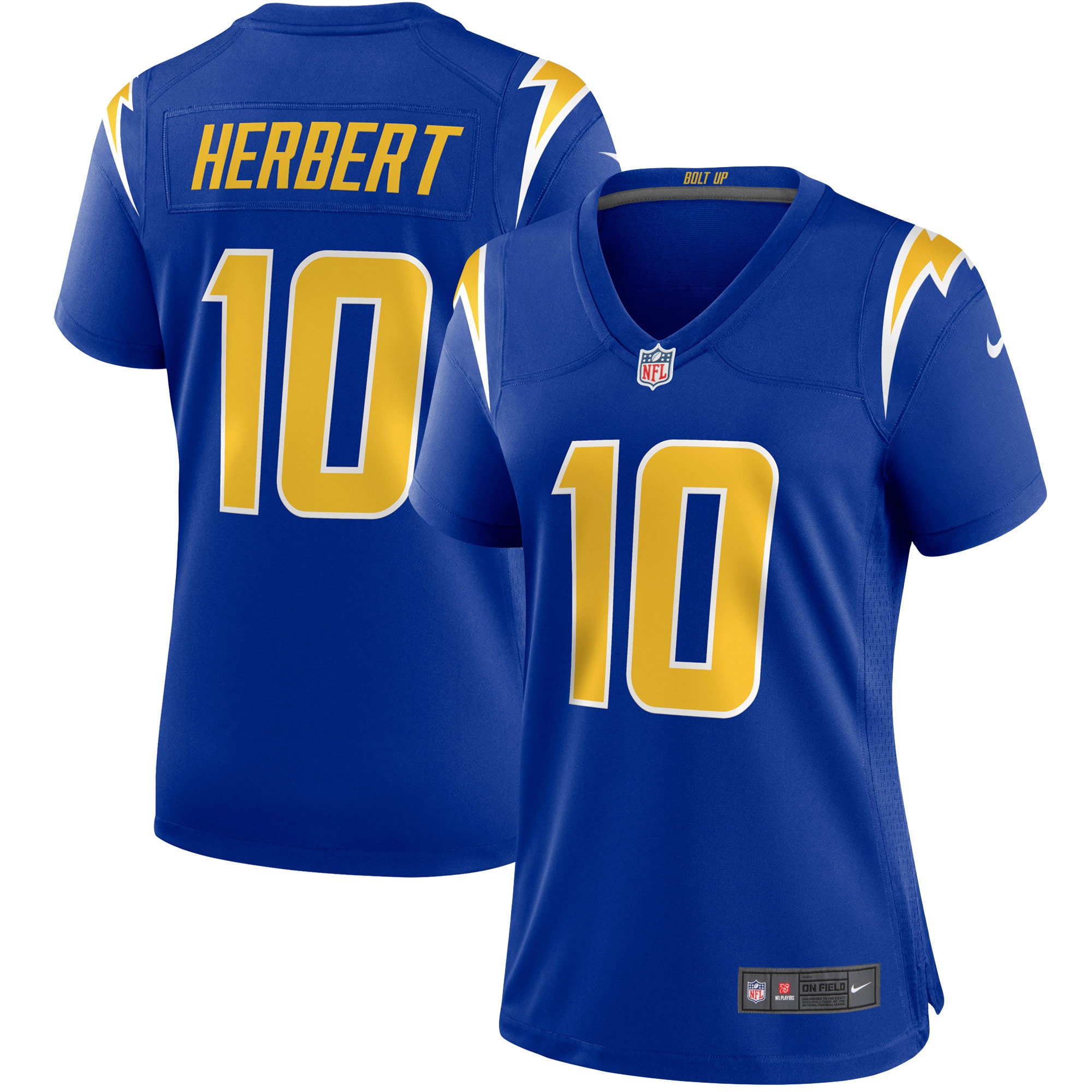 Women's Los Angeles Chargers Justin Herbert Royal Game Jersey Js5586