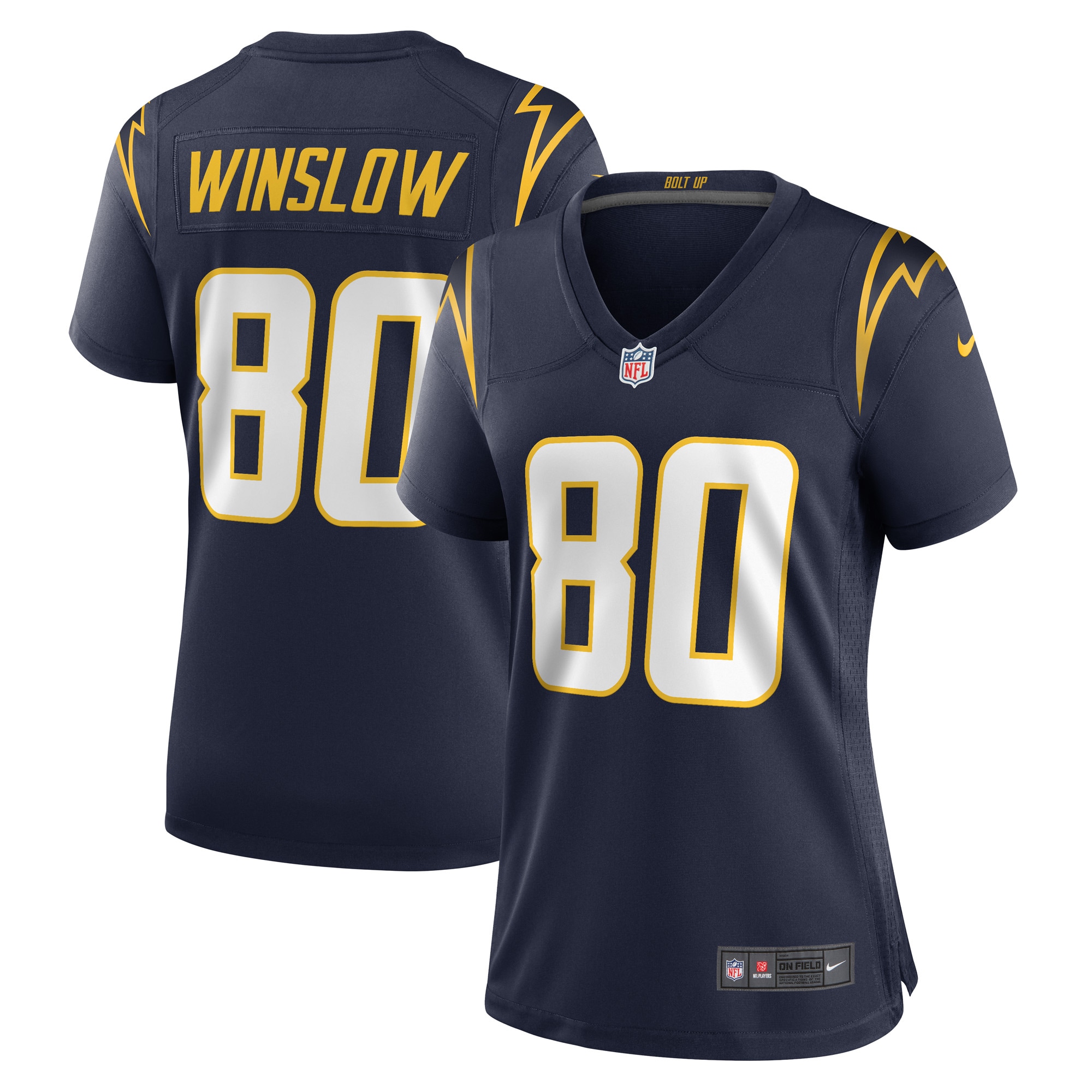 Women's Los Angeles Chargers Kellen Winslow Navy Retired Player Jersey Js4303