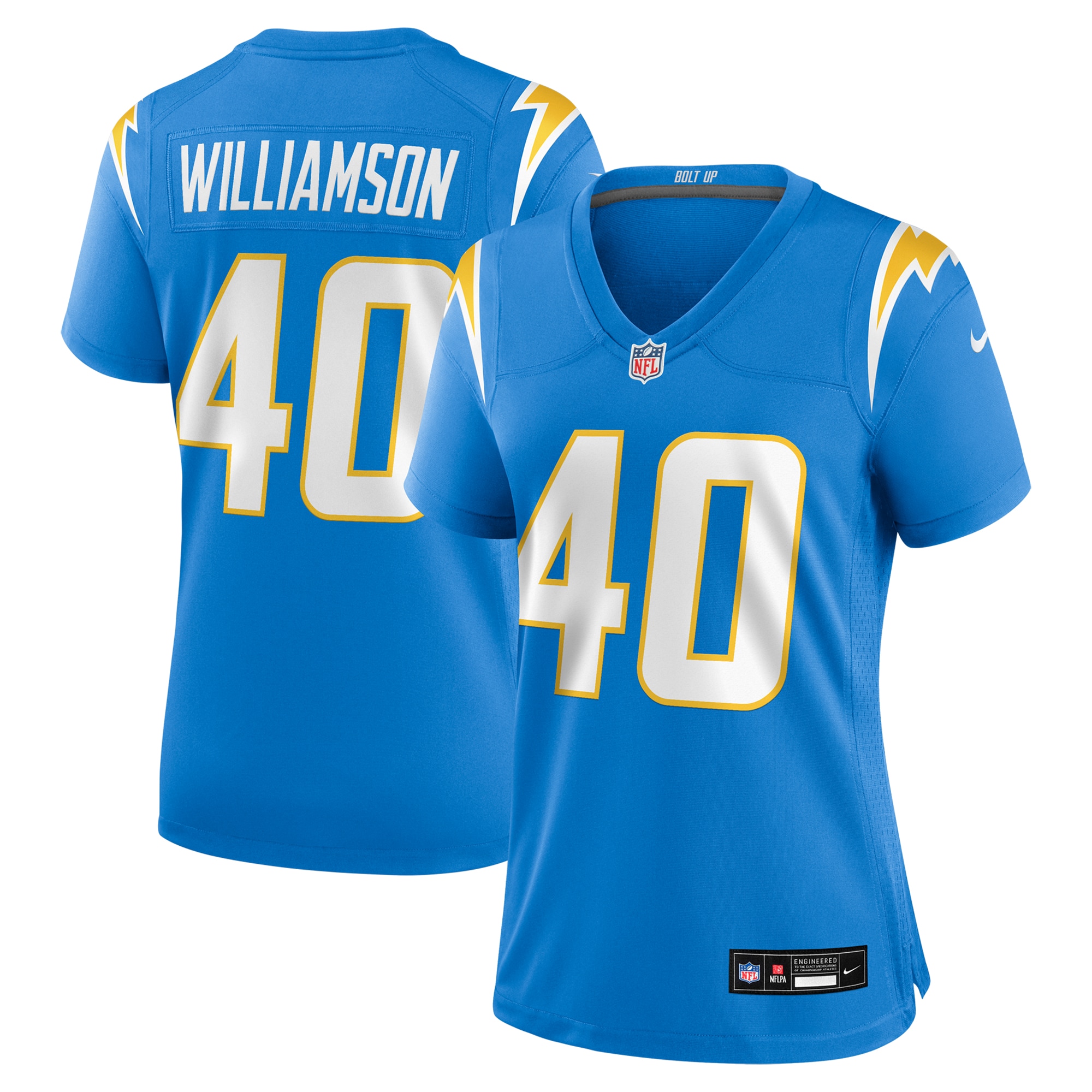 Women's Los Angeles Chargers Kendall Williamson Powder Blue Game Jersey Js4159