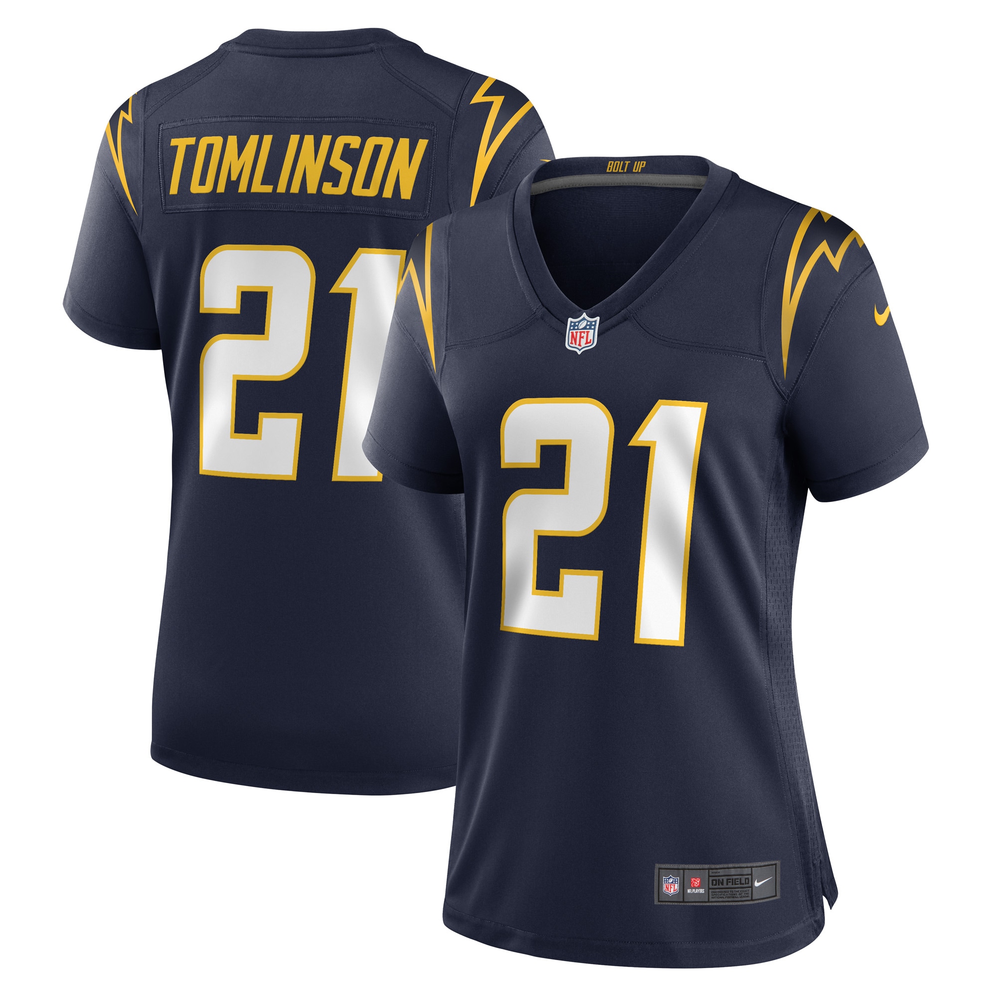 Women's Los Angeles Chargers Ladainian Tomlinson Navy Retired Player Jersey Js9882