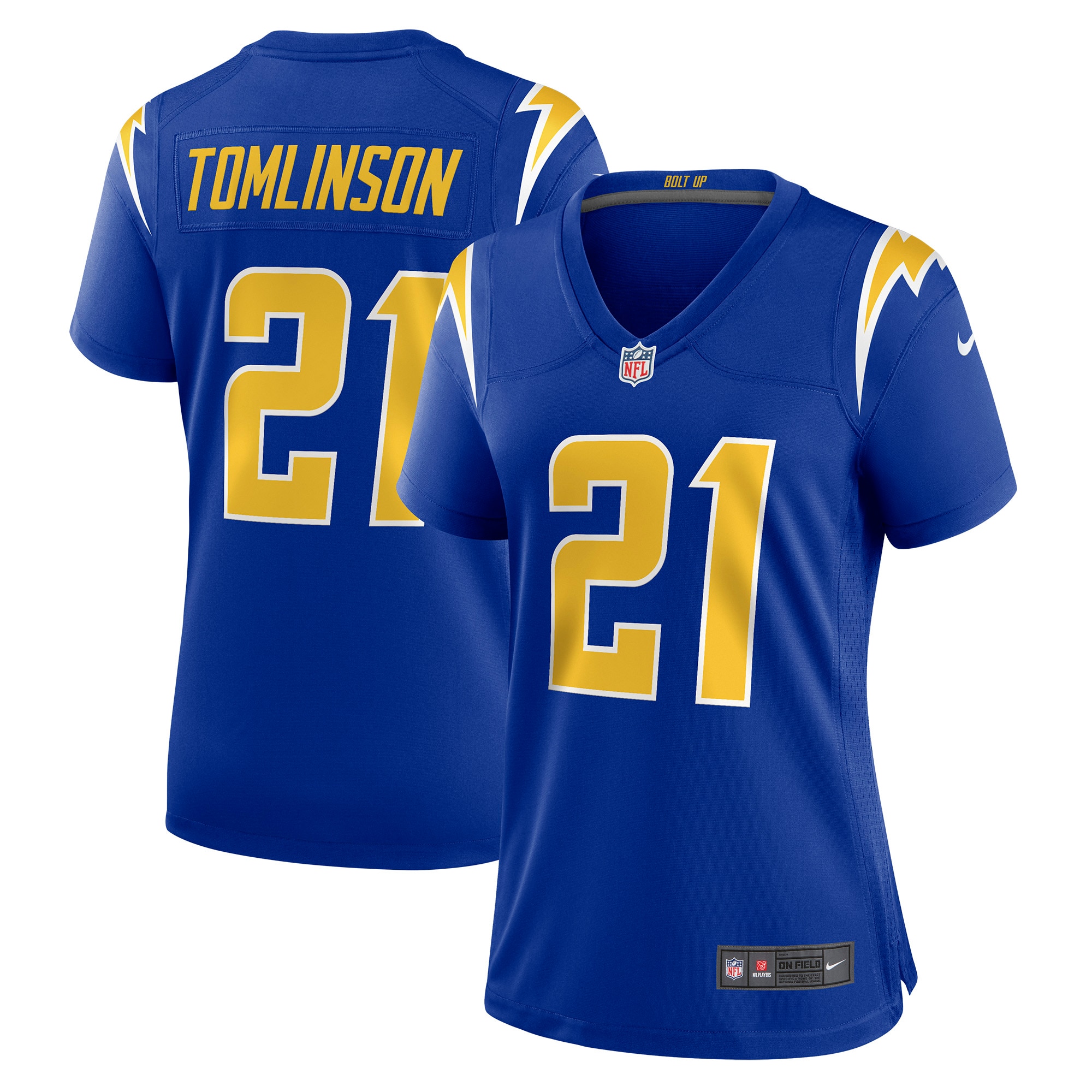 Women's Los Angeles Chargers Ladainian Tomlinson Royal Retired Game Jersey Js6706
