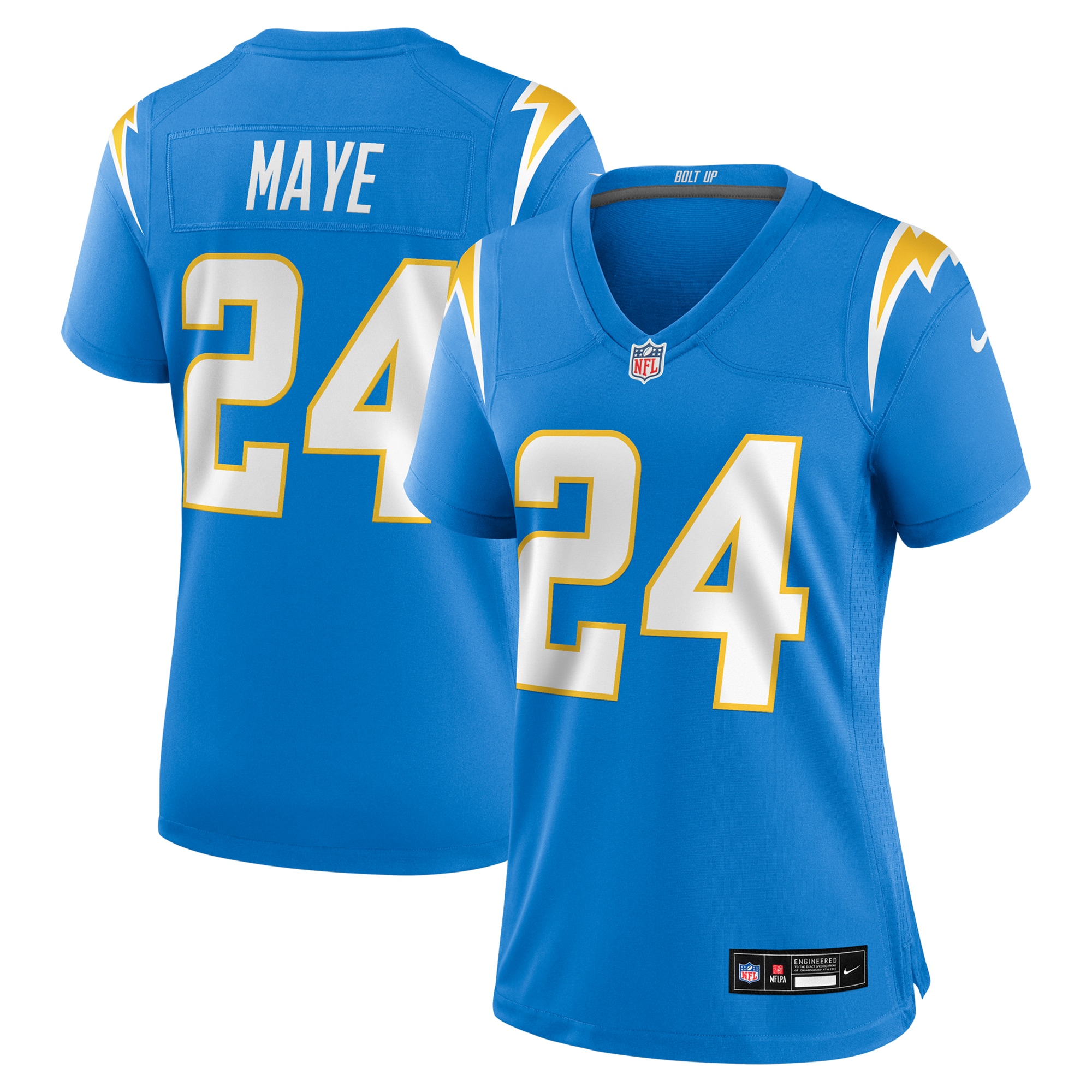 Women's Los Angeles Chargers Marcus Maye Powder Blue Team Game Jersey Js1286